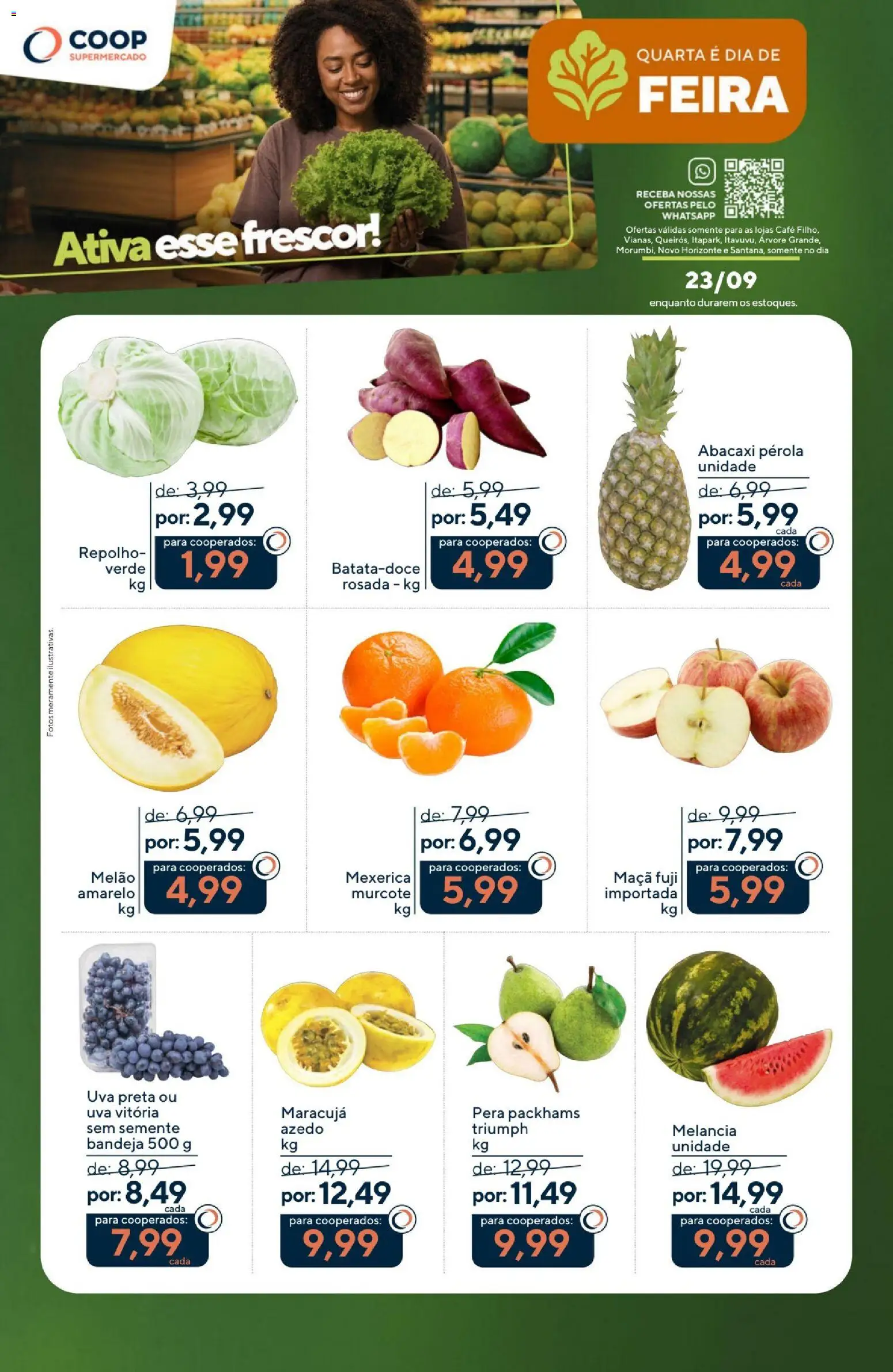 Coop Folheto - válido de 23/09/2026 | Página: 1 | Produtos: Uva, Café, Abacaxi, Bandeja