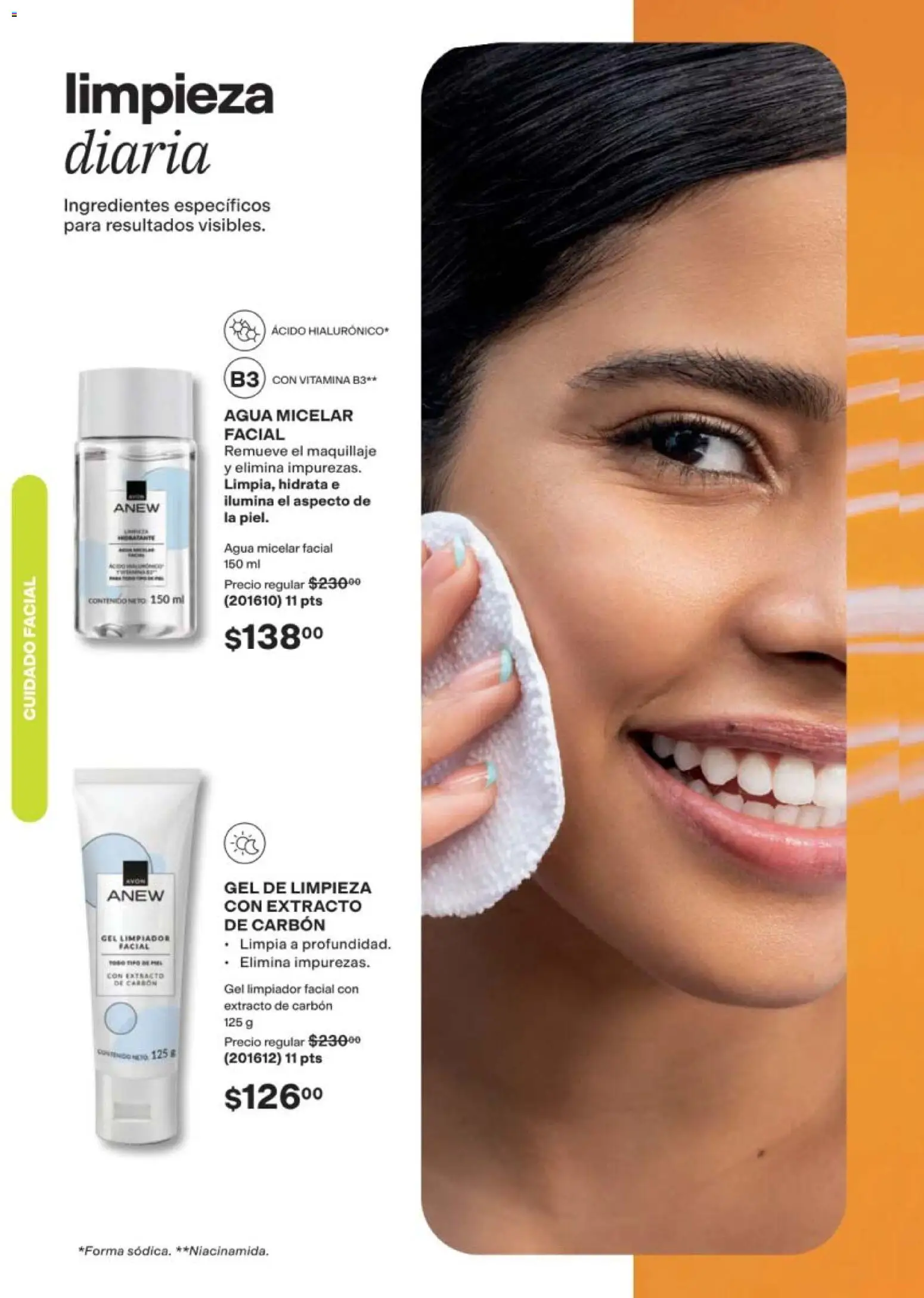 Nuevas ofertas de AVON válidas en toda la República Mexicana desde el 10/07/2026. ¡Encuentra las mejores ofertas en AVON campaña 11 2026! | Página: 112 | Productos: Limpiador, Limpiador facial, Ingredientes, Maquillaje
