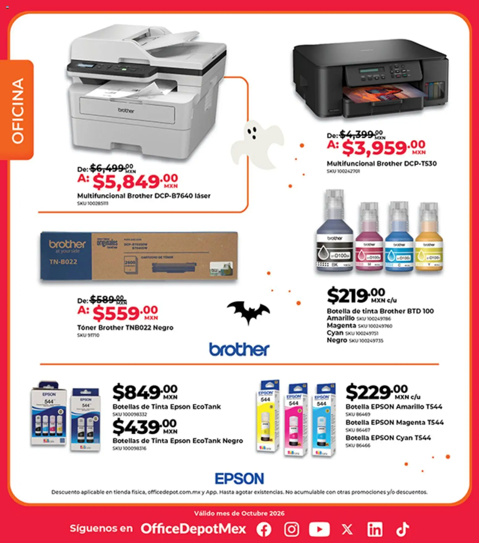 Nuevas ofertas de Office Depot válidas en toda la República Mexicana desde el 01/10/2026. ¡Encuentra las mejores ofertas en Office Depot catálogo! | Página: 18