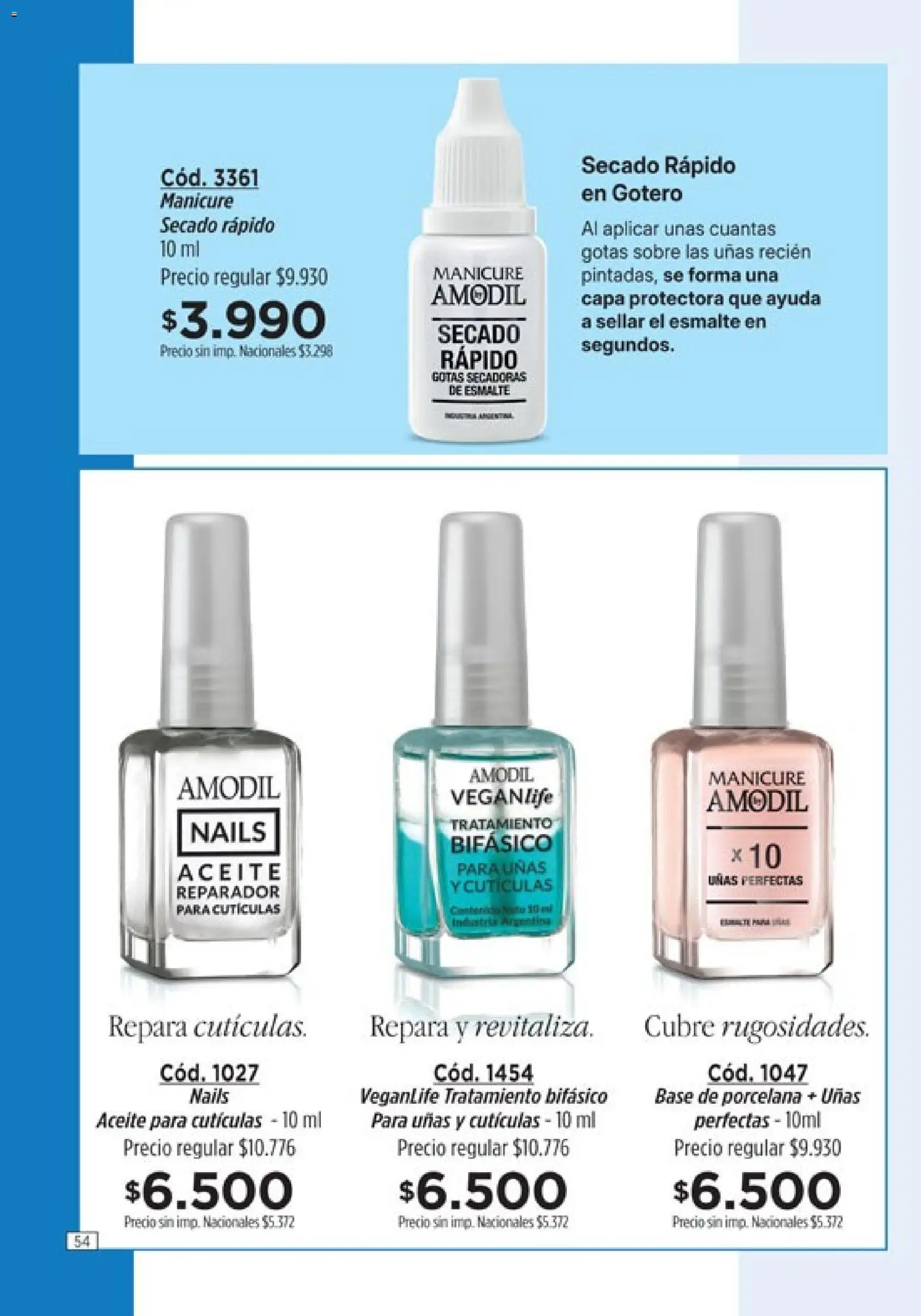 Catálogo Amodil Campaña 15 │ válido desde el 26/08/2026 | Página: 54 | Productos: Sobre, Aceite