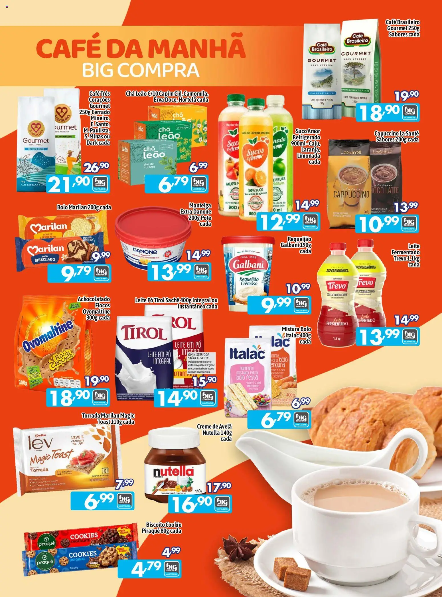 Big Compra Folheto - válido de 03/08/2026 | Página: 2 | Produtos: Pó, Queijo, Suco, Cookies