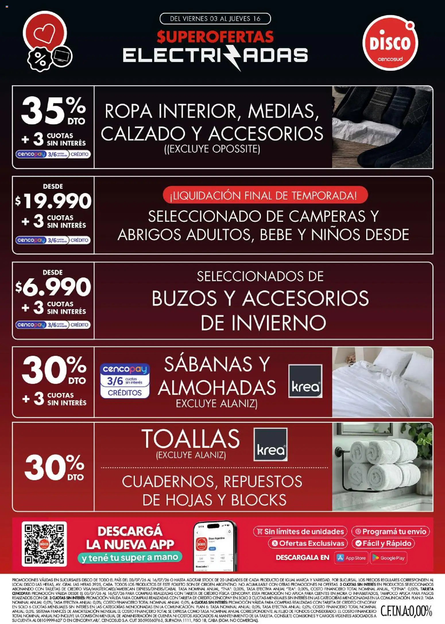 Disco -  Electro, T. Libre y más │ válido desde el 03/07/2026 | Página: 3 | Productos: Disco, Sabanas, Toallas, Ropa