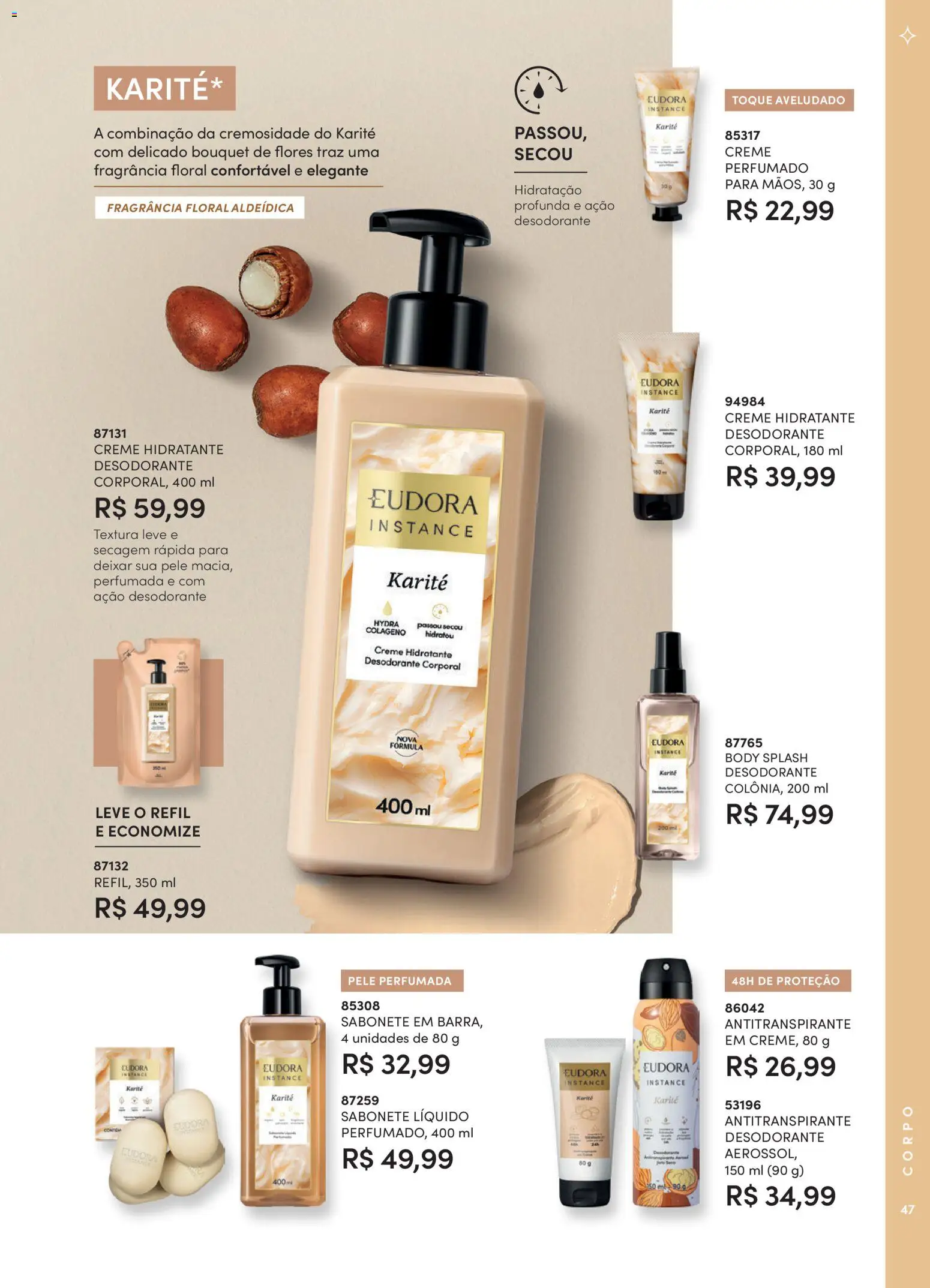 Eudora Folheto - válido de 15/07/2026 | Página: 50 | Produtos: Colágeno, Fragrância, Desodorante, Creme