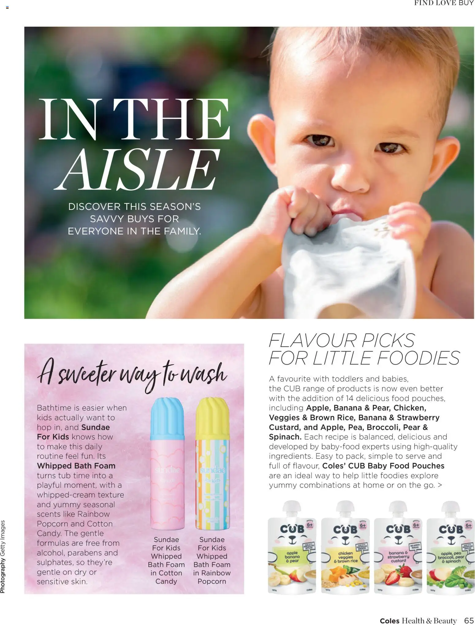 Coles catalogue - valid from 01/07/2026 | Page: 65 | Products: Bath, Rice, Baby food, Pear