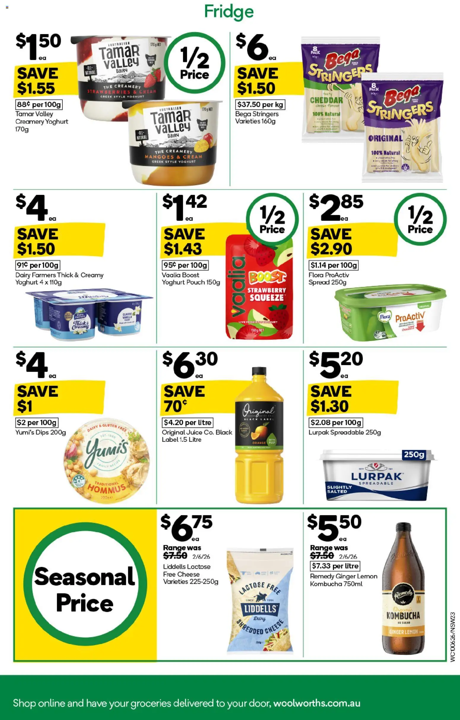 Woolworths catalogue - valid from 10.06.2026 | Page: 23 | Products: Cheese, Yoghurt, Strawberries, Cream