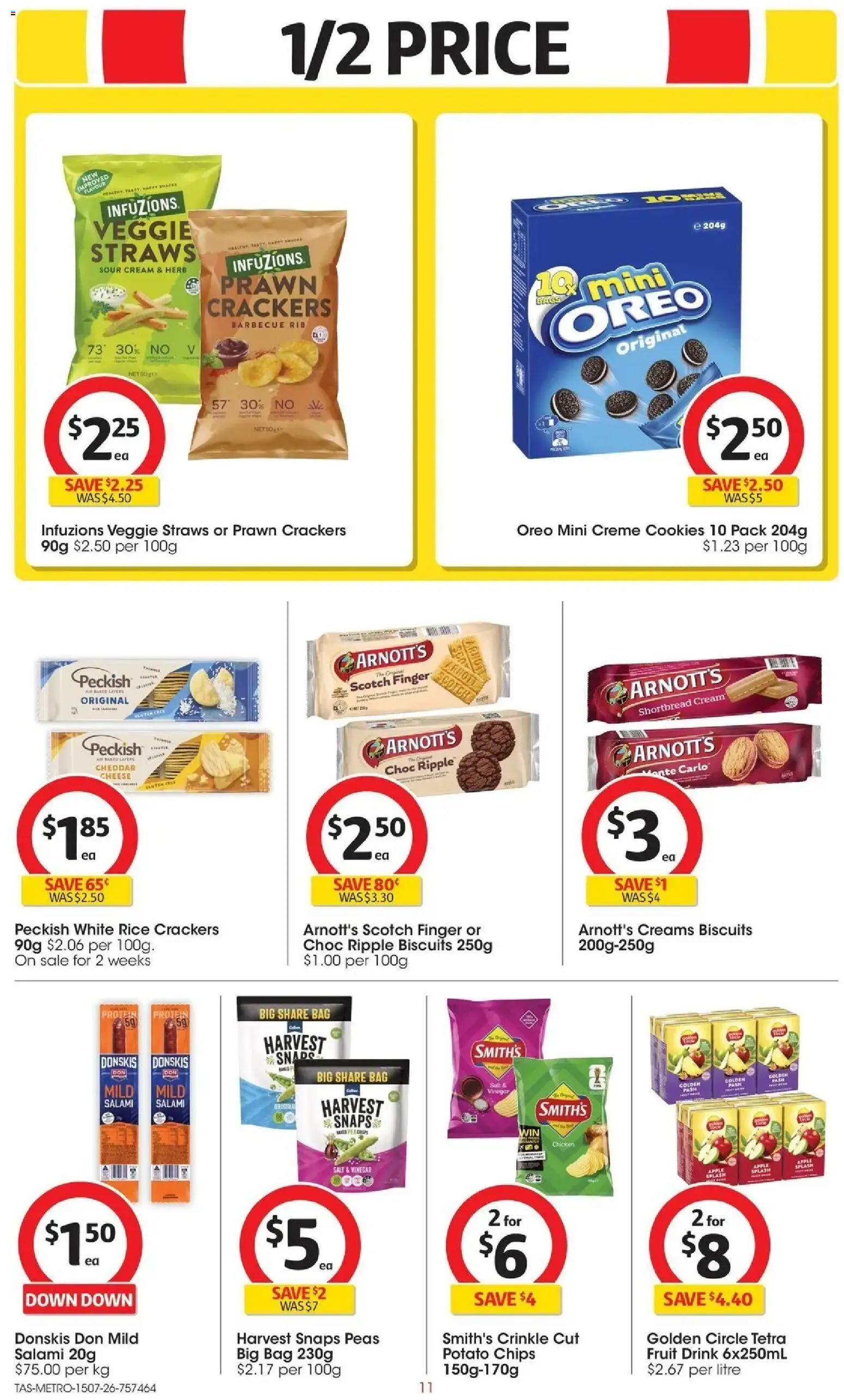 Coles catalogue - valid from 15/07/2026 | Page: 11 | Products: Sour cream, Chips, Straws, Bag