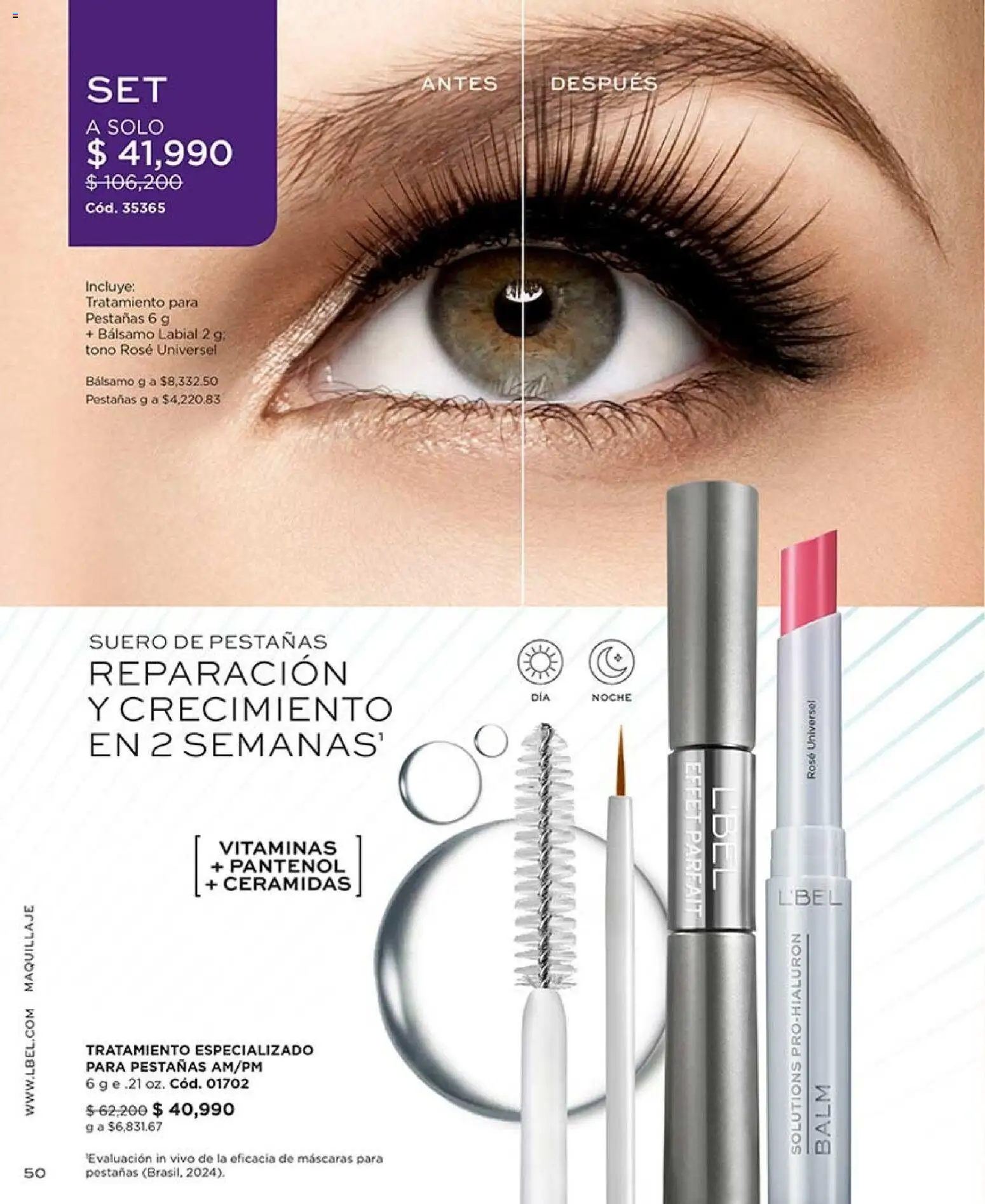 L'Bel revista - valida desde el 28/08/2026 | Página: 50 | Productos: Bálsamo, Maquillaje, Vitaminas