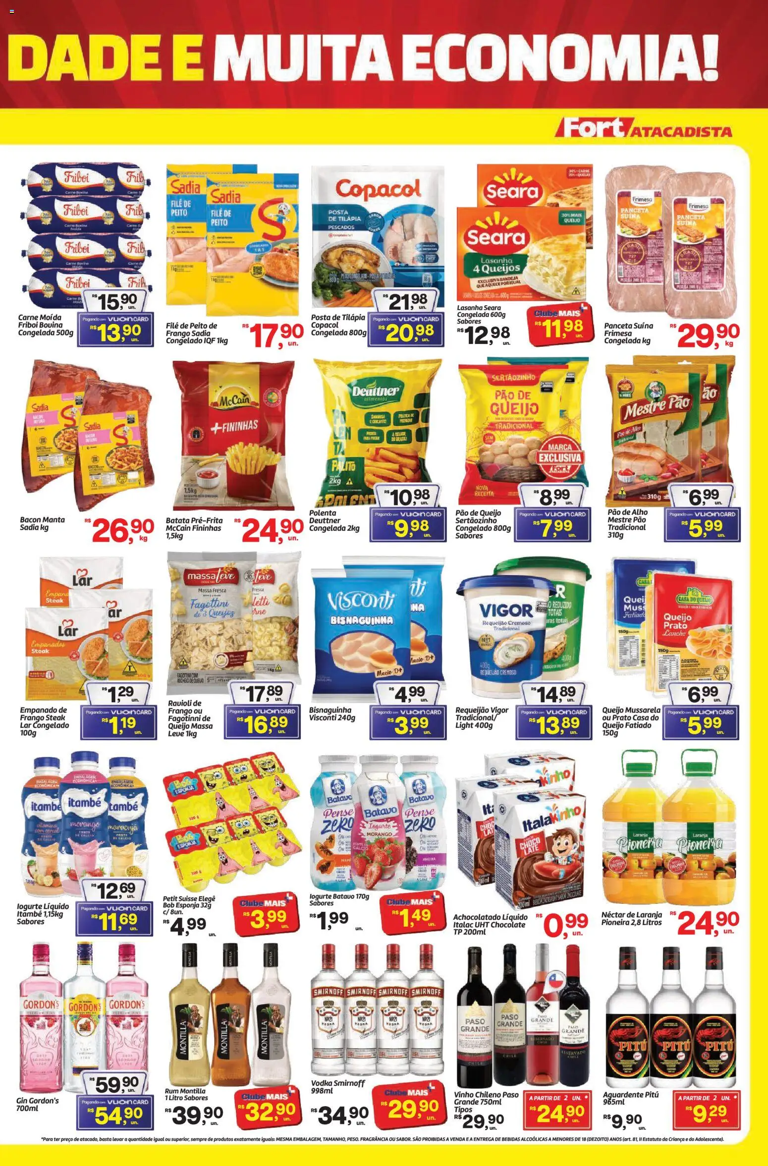 Fort Atacadista Folheto - válido de 03/08/2026 | Página: 3 | Produtos: Maracujá, Queijo, Gin, Bandeja