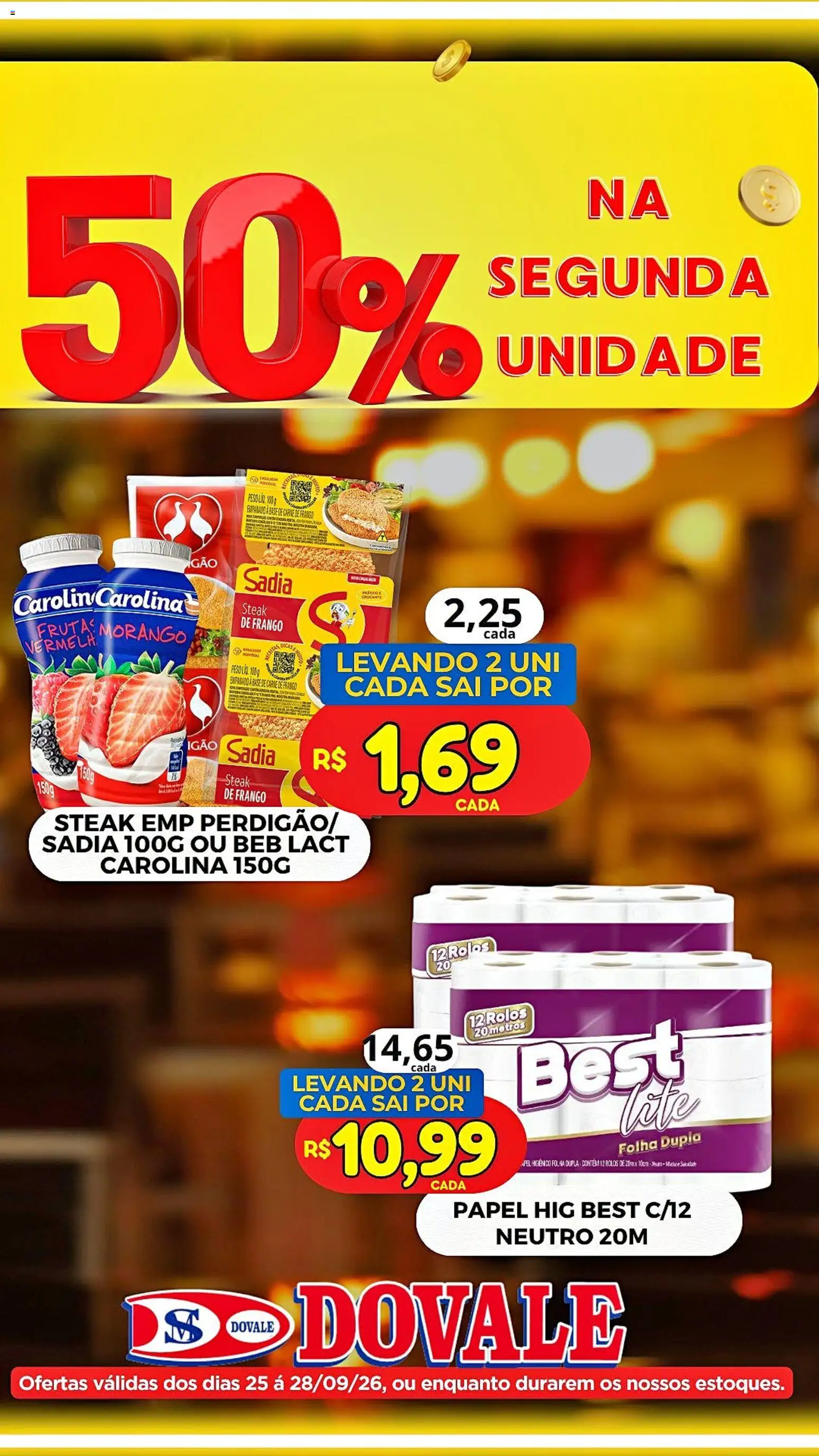 Dovale Folheto - válido de 25/09/2026 | Página: 2 | Produtos: Frutas, Base, Carne, Frango