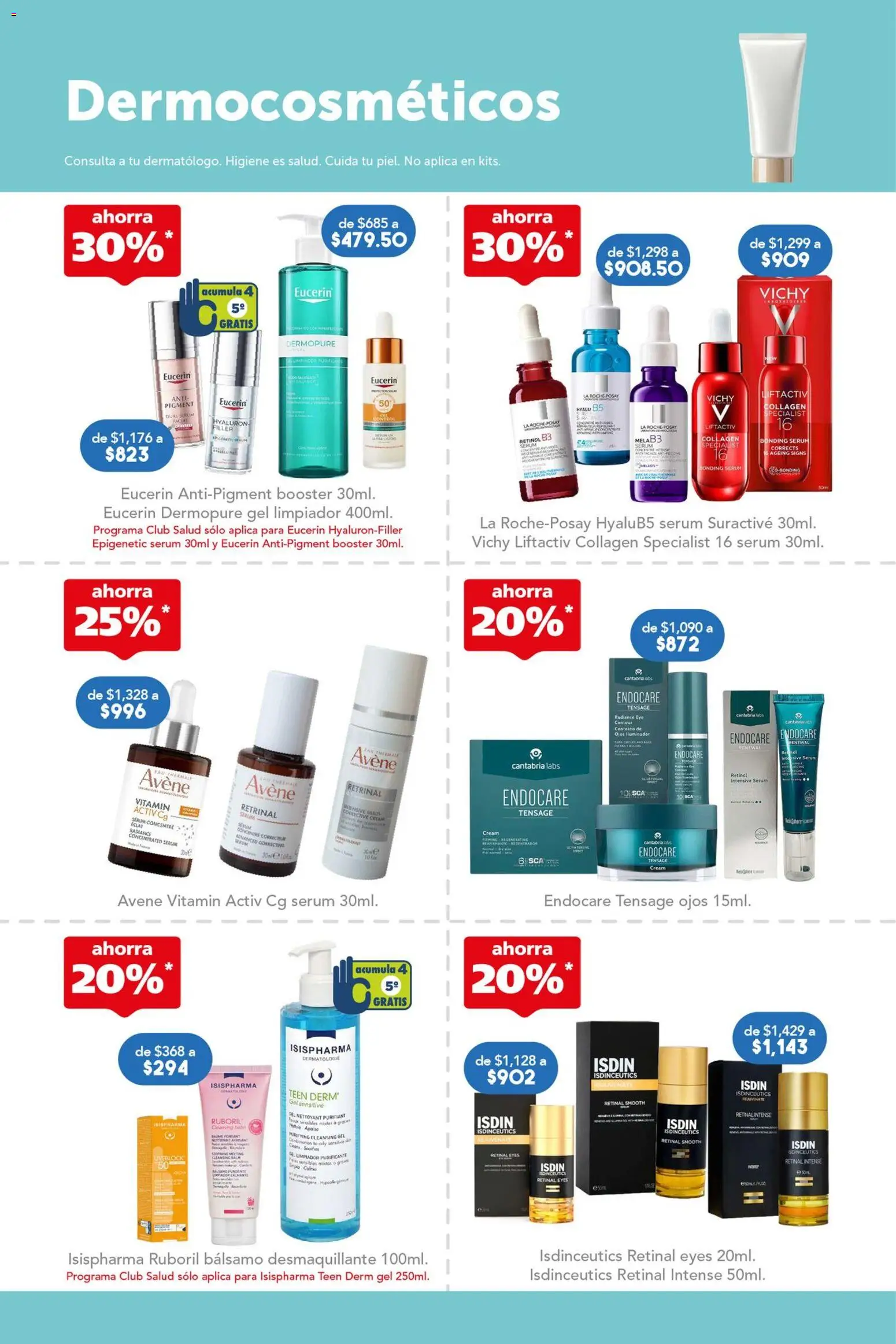 Nuevas ofertas de Farmacia San Pablo válidas en toda la República Mexicana desde el 17.05.2026. ¡Encuentra las mejores ofertas en Farmacia San Pablo catálogo! | Página: 4 | Productos: Iluminador, Contorno de ojos, Serum, Desmaquillante