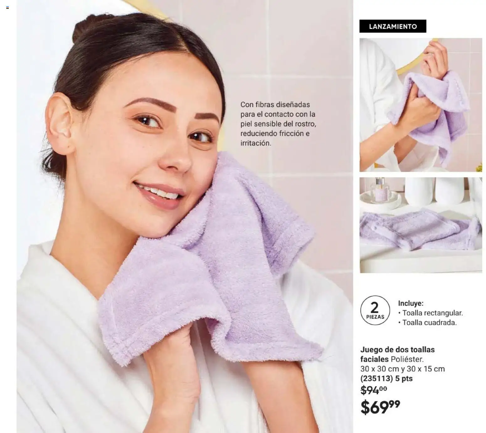Nuevas ofertas de AVON válidas en toda la República Mexicana desde el 24.04.2026. ¡Encuentra las mejores ofertas en AVON Casa & Estilo 7 2026! | Página: 77 | Productos: Toalla, Juego, Toallas