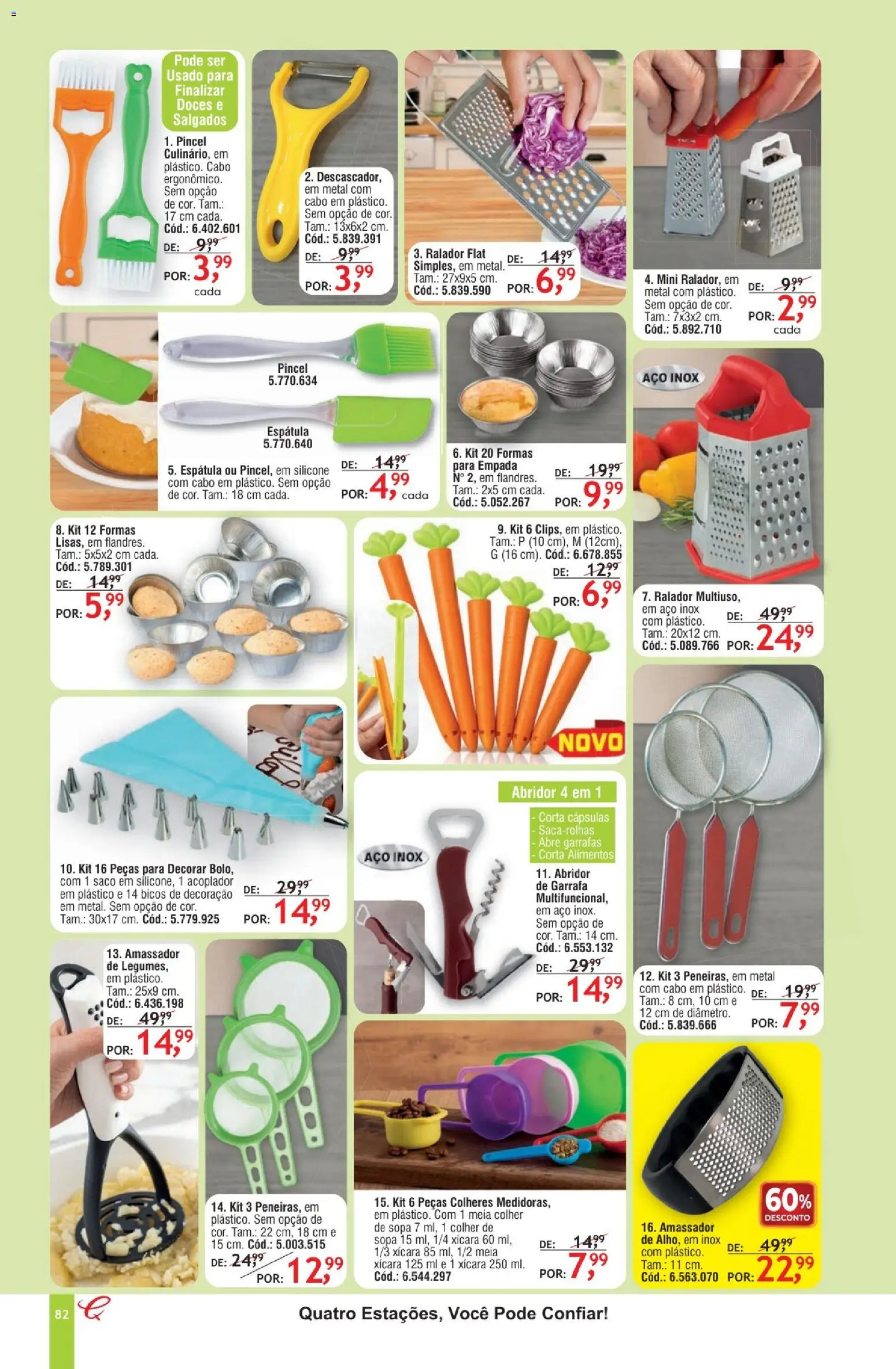 Quatro Estações Folheto - válido de 01.05.2026 | Página: 78 | Produtos: Ralador, Abridor, Pincel, Espátula