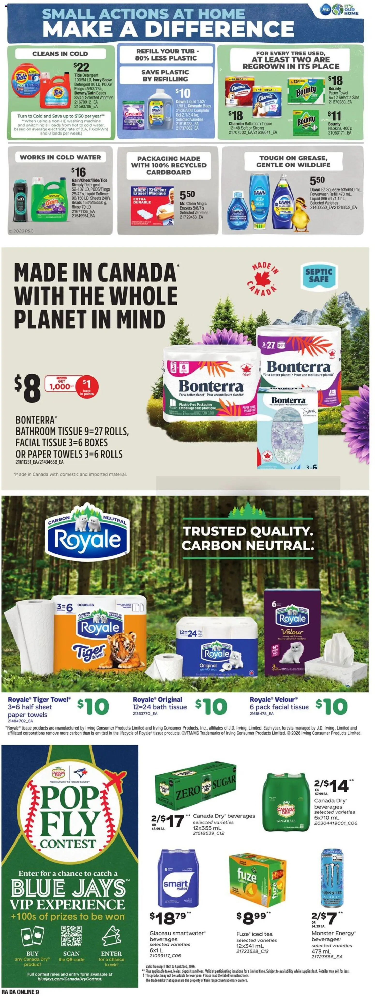 Atlantic Superstore flyer valid from 16.04.2026 | Page: 23 | Products: Tea, Washing machine, Detergent, Bath