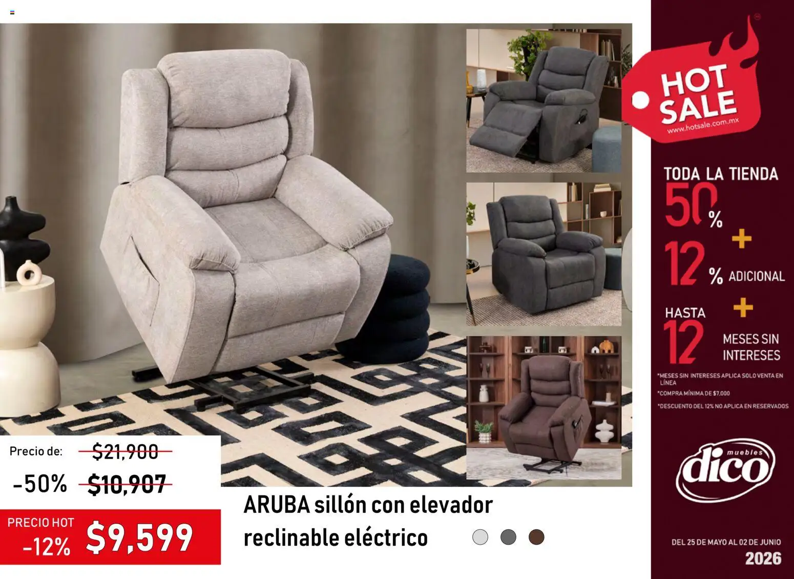 Nuevas ofertas de Muebles Dico válidas en toda la República Mexicana desde el 25.05.2026. ¡Encuentra las mejores ofertas en Muebles Dico - Hot Sale 2026 | Pacifico! | Página: 34