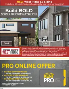 Preview of Kent flyer - KentPro Monthly - NS from shop Kent valid from Oct 1, 2026 | Page: 4 | Products: Foam, Ridge
