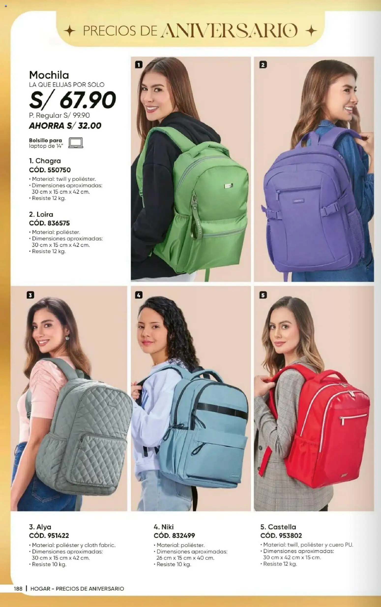 Catálogo Azzorti válido desde 20/09/2026 | Página: 190 | Productos: Mochila, Laptop