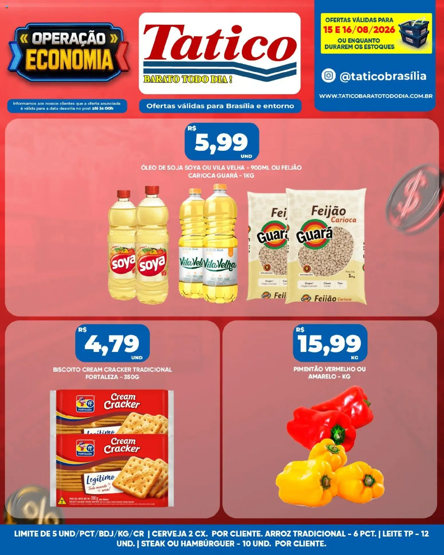 Tatico Folheto - válido de 17/08/2026 | Página: 21 | Produtos: Steak, Cerveja, Arroz, Hambúrguer