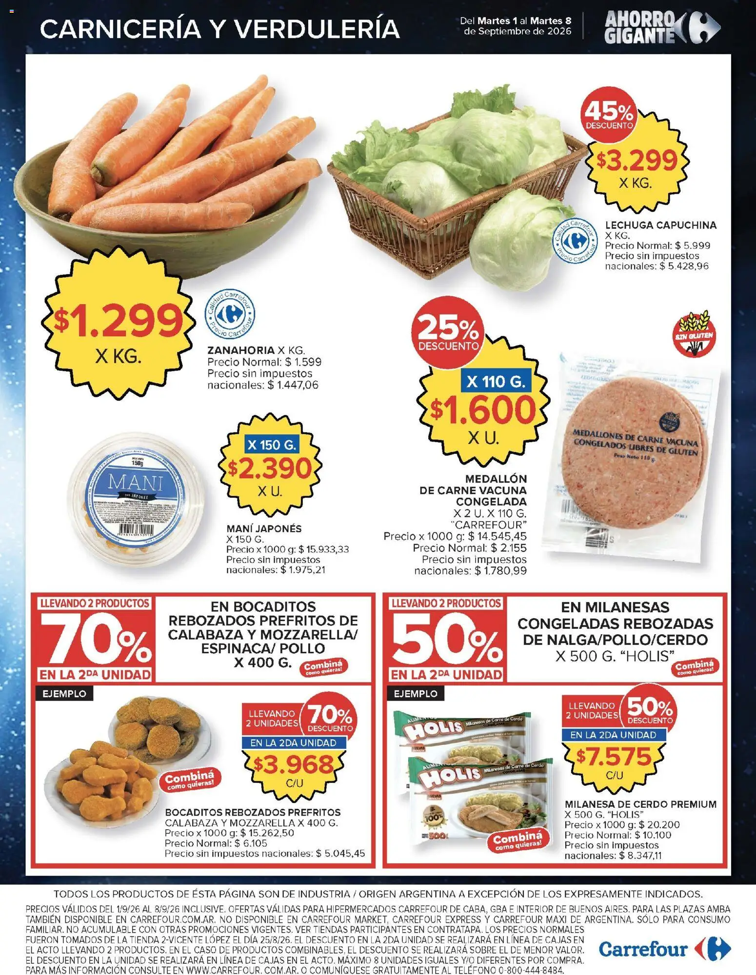 Carrefour - Ofertas │ válido desde el 01/09/2026 | Página: 5 | Productos: Teléfono, Mozzarella, Carne, Lechuga