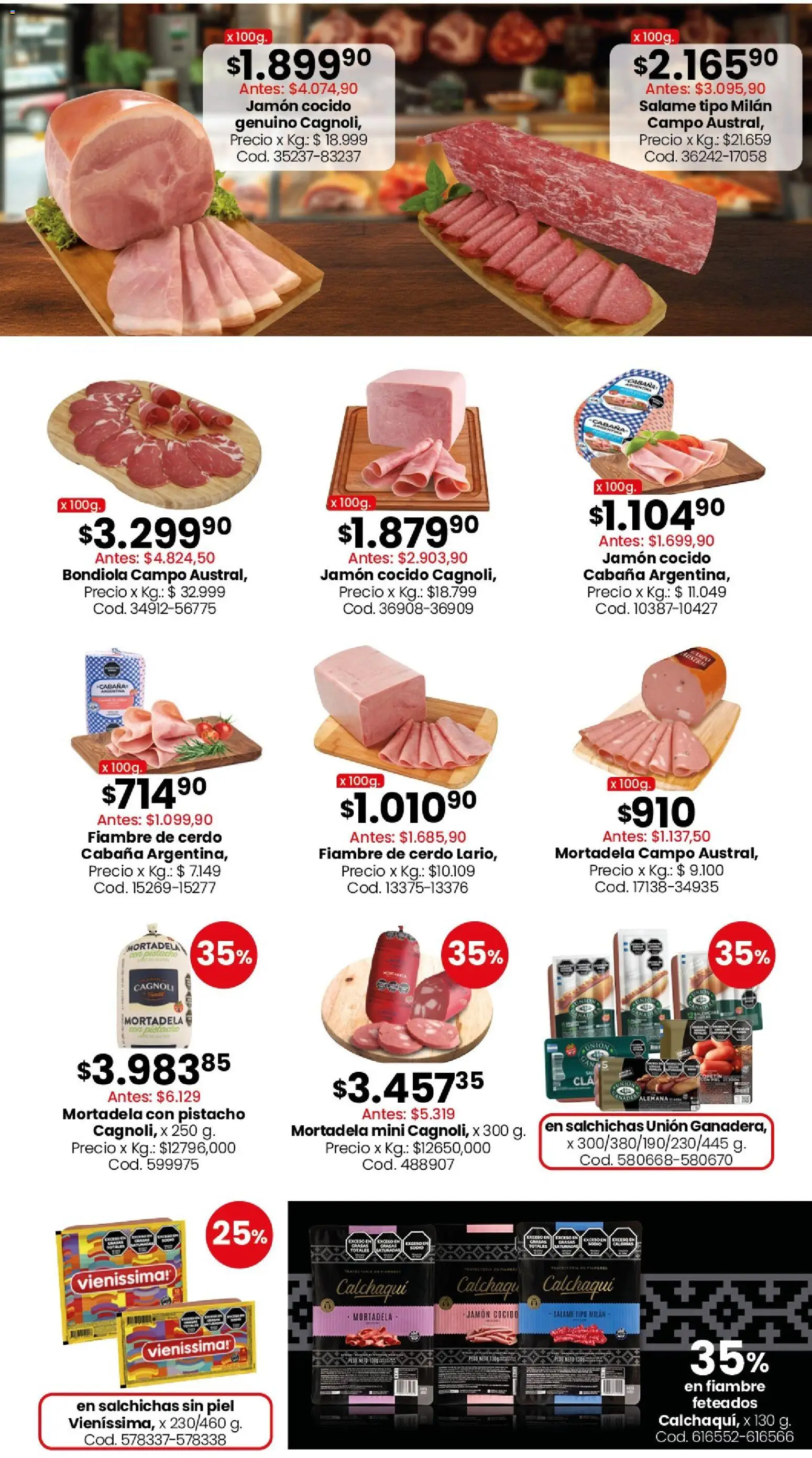 Coto - Ofertas │ válido desde el 01/08/2026 | Página: 9 | Productos: Mortadela, Salami, Salame, Cerdo