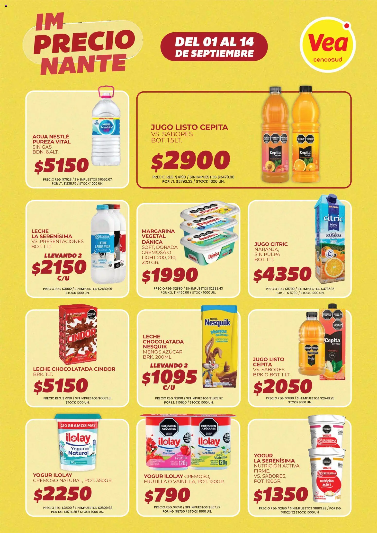 Vea - Ofertas │ válido desde el 01/09/2026 | Página: 9 | Productos: Leche, Chocolatada, Jugo, Margarina