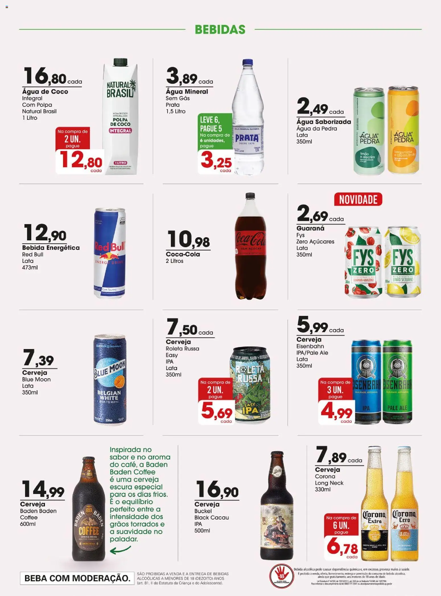 Zaffari Folheto - válido de 30/06/2026 | Página: 13 | Produtos: Limão siciliano, Água de coco, Guaraná, Bebida