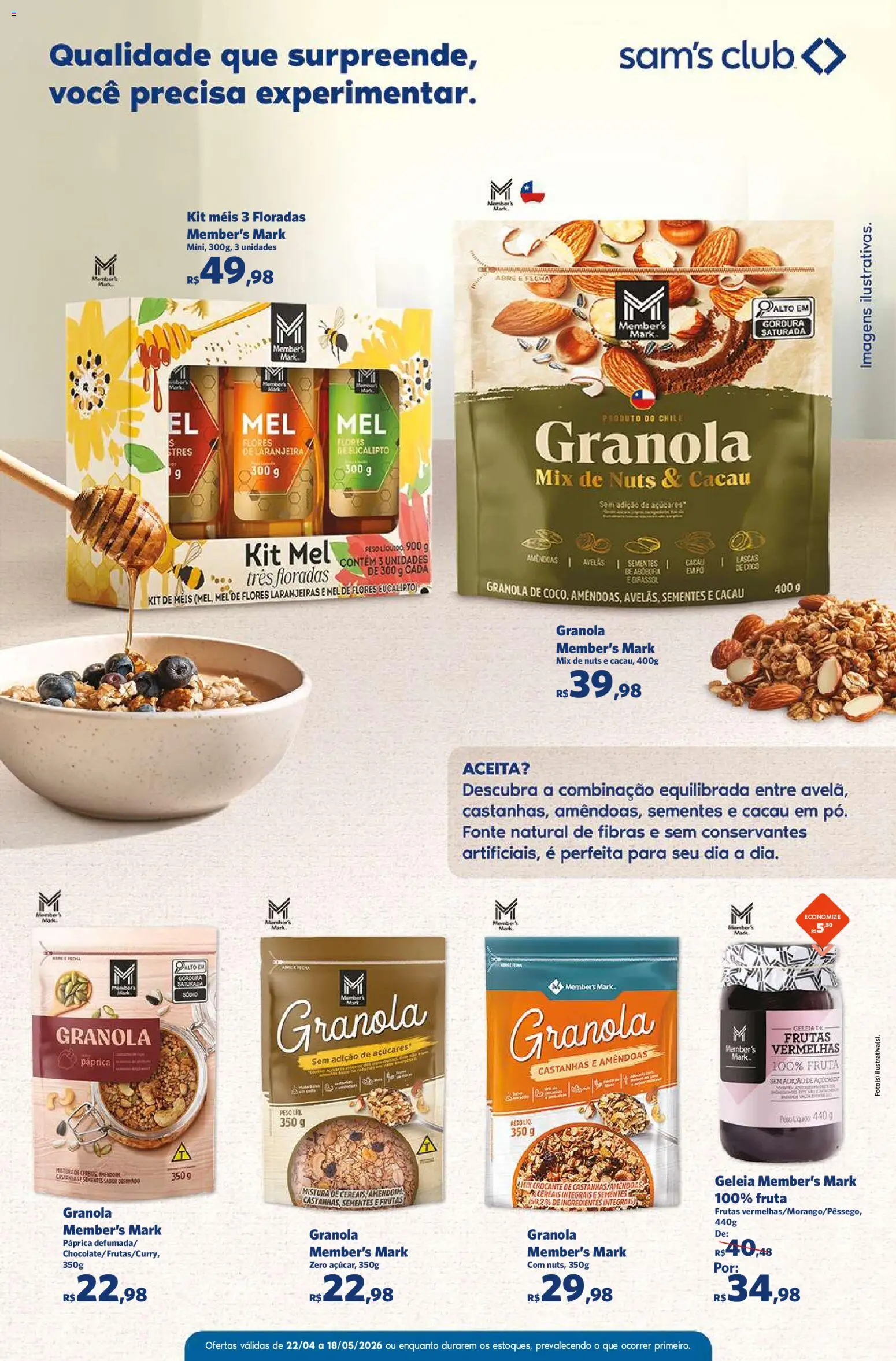 Sam's Club Folheto - válido de 22.04.2026 | Página: 5 | Produtos: Castanhas, Abóbora, Flores, Amêndoas