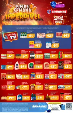 Bahamas Supermercados ofertas Fim de Semana Imperdível - Pré-Visualização do folheto da loja Bahamas Supermercados, válido de 01.05.2026
