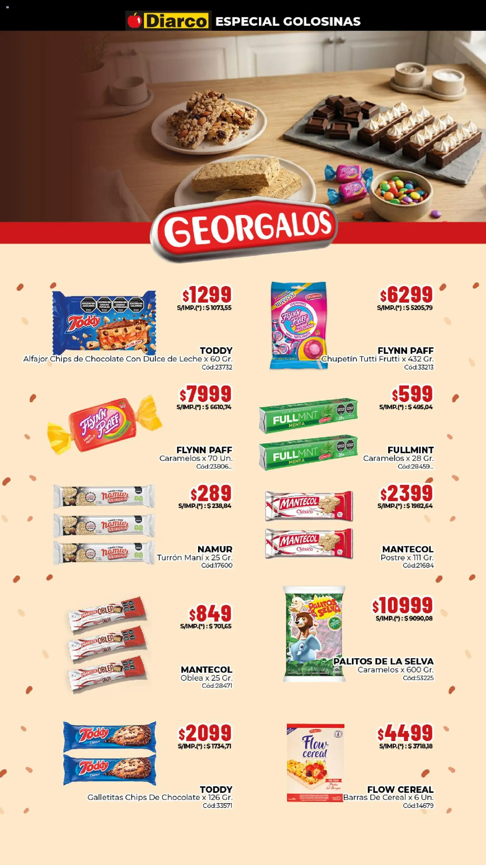 Diarco ofertas │ válido desde el 29/06/2026 | Página: 21 | Productos: Galletitas, Mani, Leche, Chocolate
