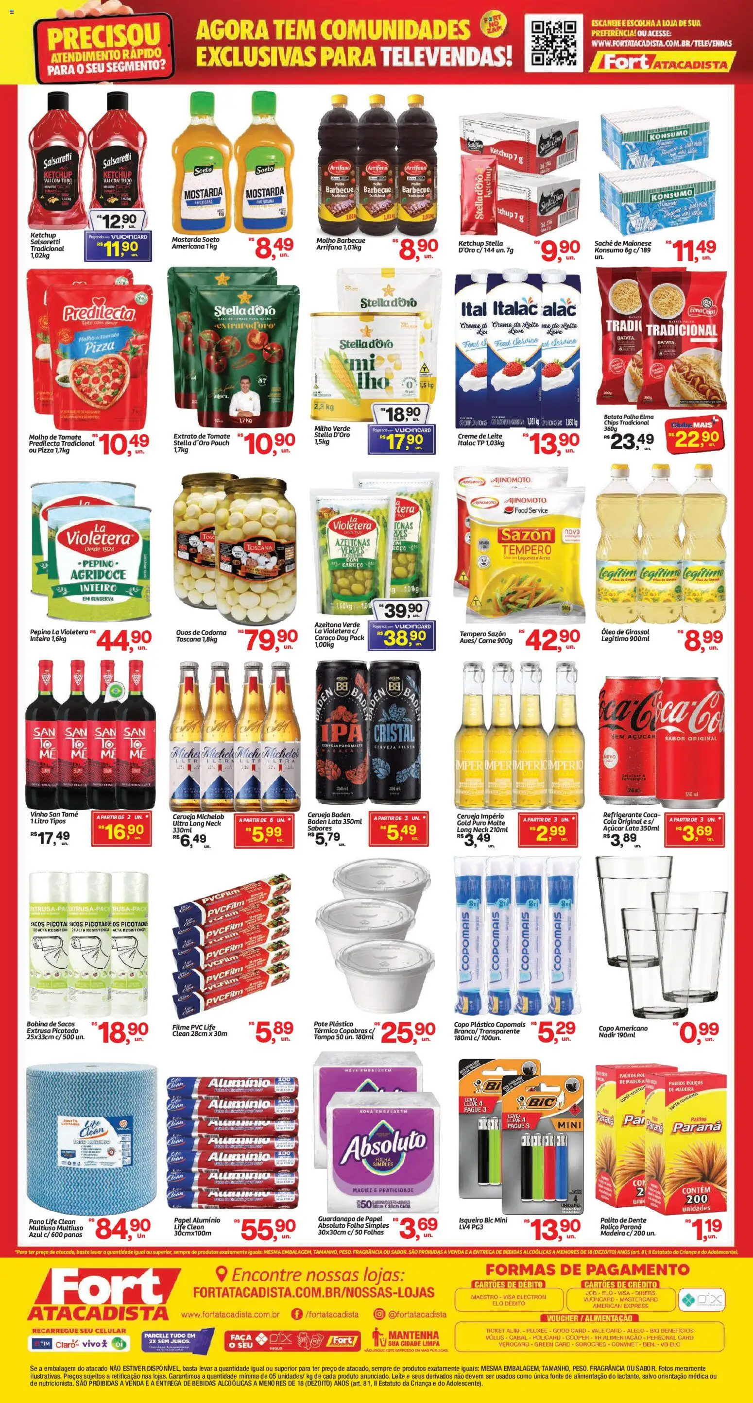 Fort Atacadista Folheto - válido de 27/07/2026 | Página: 2 | Produtos: Faca, Refrigerante, Óleo de girassol, Guardanapo