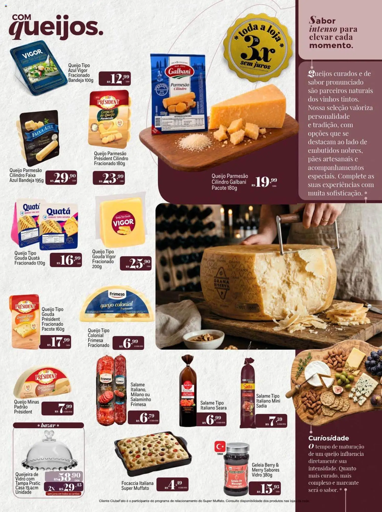 Super Muffato Folheto - válido de 15.06.2026 | Página: 7 | Produtos: Queijo, Salame, Parmesão, Queijo parmesão