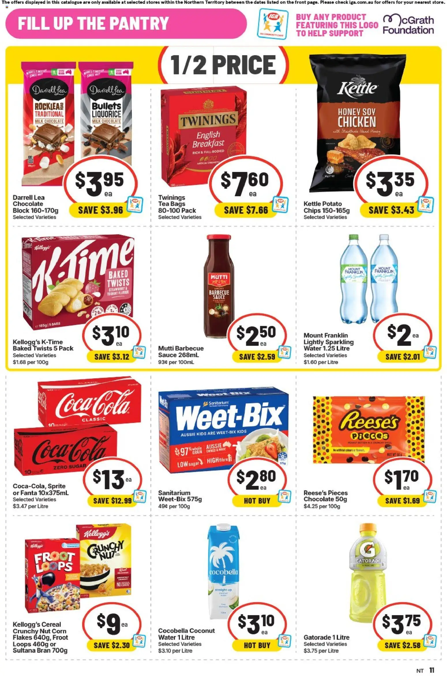 IGA catalogue - valid from 23/09/2026 | Page: 11 | Products: Crackers, Chocolate, Lollies, Foundation