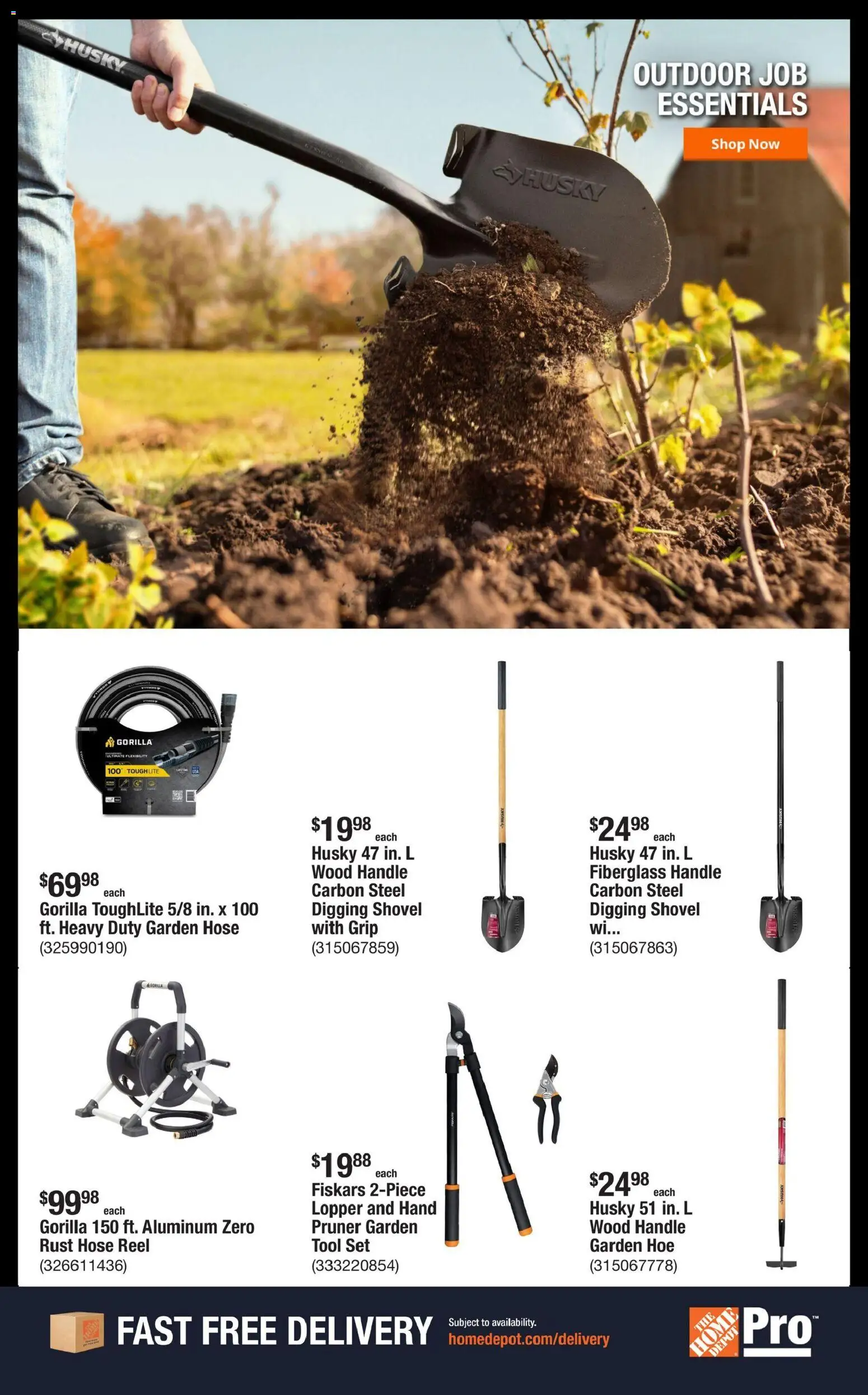 Home Depot Shop Pro Ad  - valid from 11.05.2026 | Page: 5 | Products: Pruner, Hoe, Shovel
