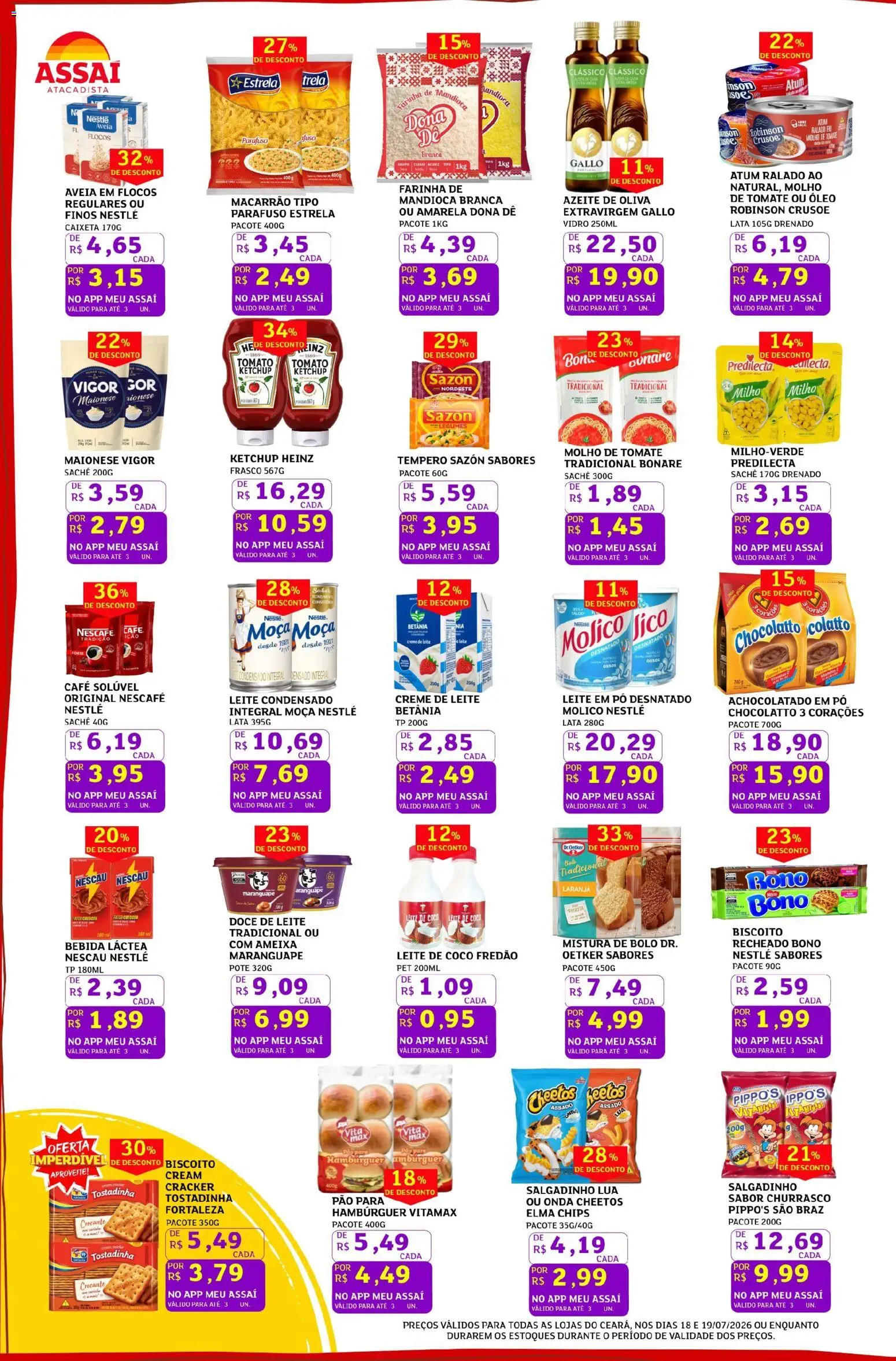 Assaí Atacadista Folheto - válido de 18/07/2026 | Página: 2 | Produtos: Hambúrguer, Maionese, Azeite, Atum