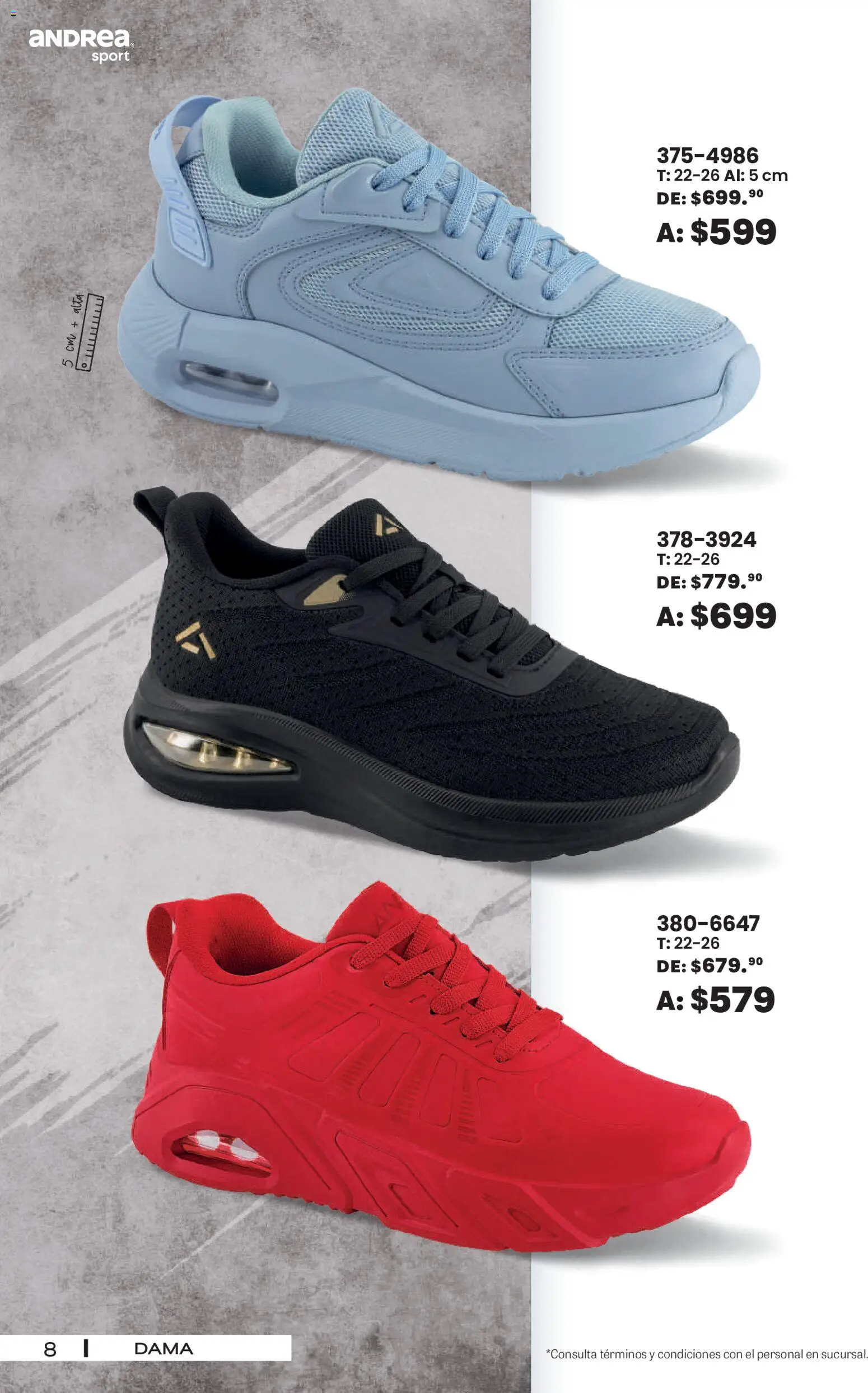 Nuevas ofertas de Andrea válidas en toda la República Mexicana desde el 30/08/2026. ¡Encuentra las mejores ofertas en Andrea - SPORT DAYS! | Página: 8