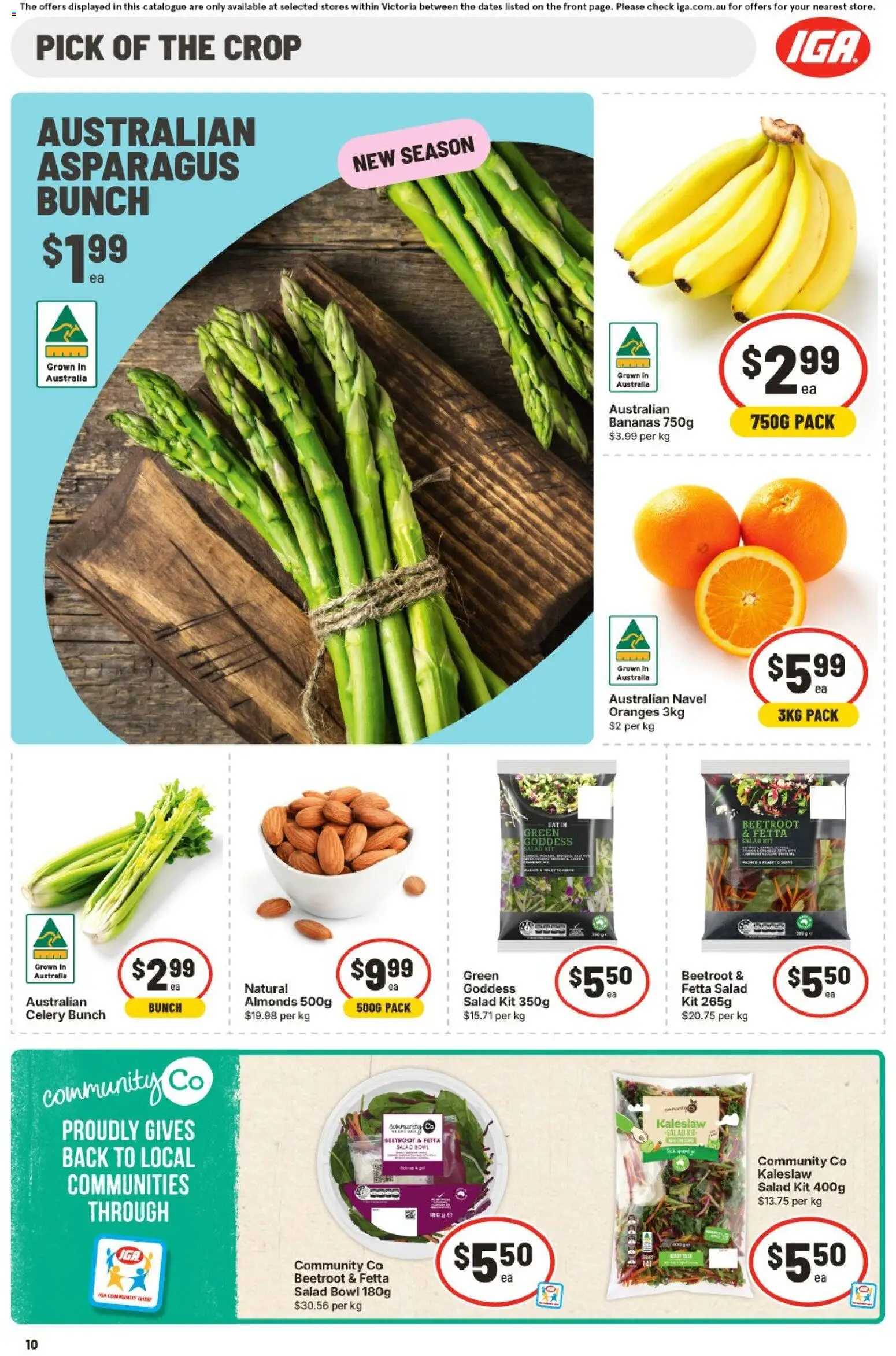 IGA catalogue - valid from 16/09/2026 | Page: 15 | Products: Almonds, Bananas, Salad, Beetroot