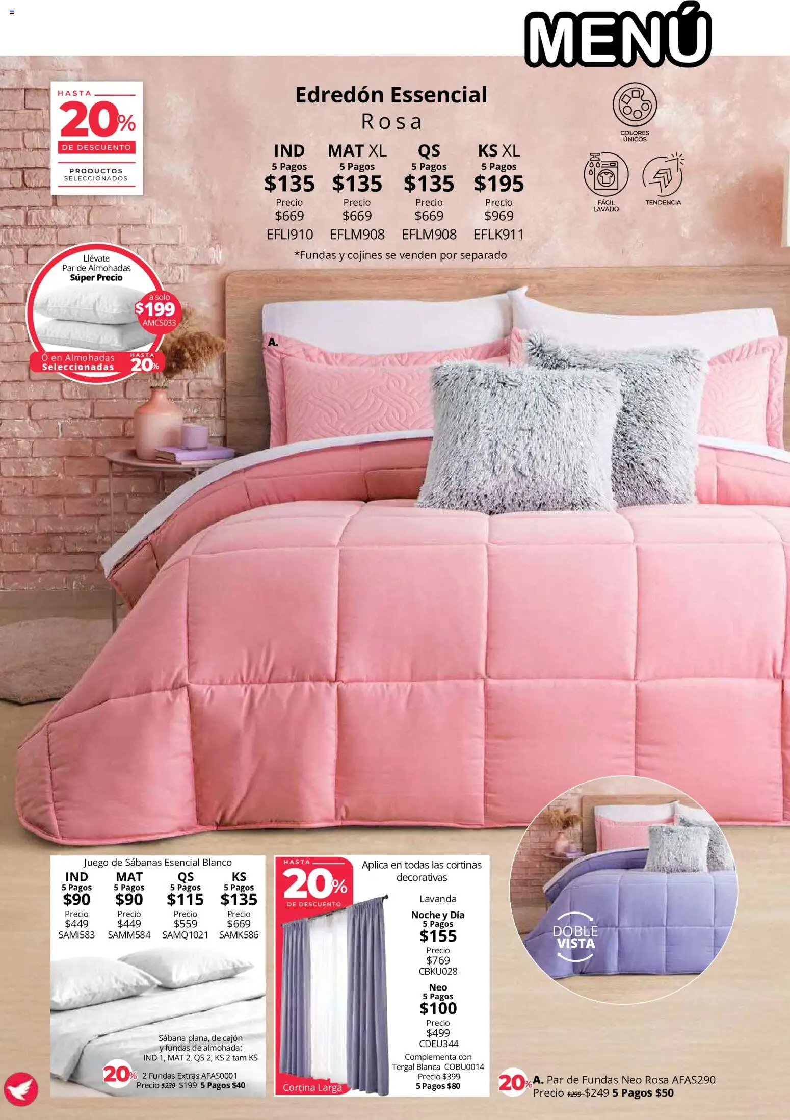 Nuevas ofertas de Colchas Concord válidas en toda la República Mexicana desde el 01/08/2026. ¡Encuentra las mejores ofertas en Colchas Concord catálogo! | Página: 39 | Productos: Juego, Almohada, Sabanas, Cortinas