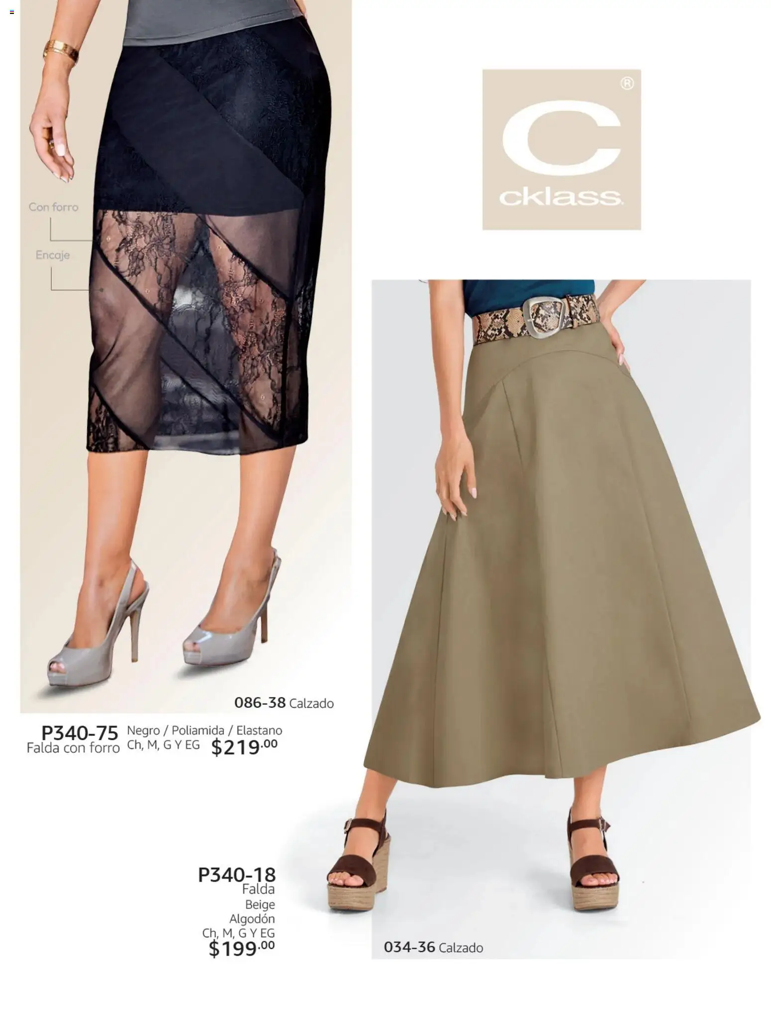 Nuevas ofertas de Cklass válidas en toda la República Mexicana desde el 02.01.2026. ¡Encuentra las mejores ofertas en Cklass catálogo Primavera! | Página: 352 | Productos: Algodón, Falda