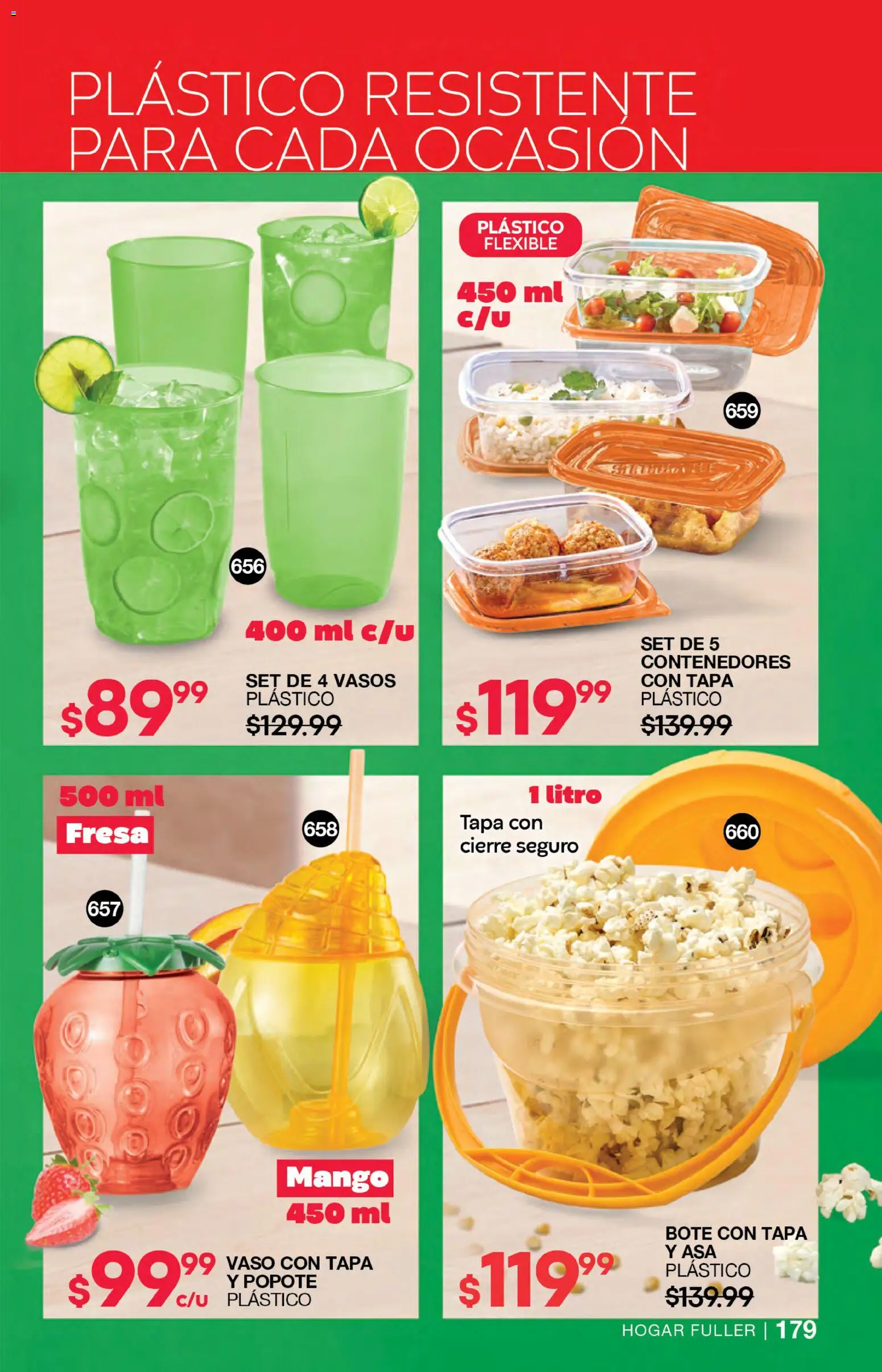 Nuevas ofertas de Fuller válidas en toda la República Mexicana desde el 05/08/2026. ¡Encuentra las mejores ofertas en Fuller campaña 9 2026! | Página: 179 | Productos: Fresa, Mango, Flexible, Vasos