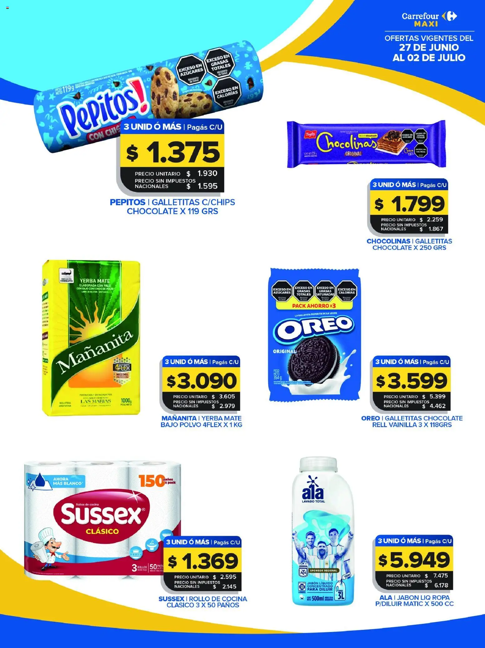 Carrefour Maxi catálogo │ válido desde el 27/06/2026 | Página: 2 | Productos: Jabón líquido, Jabón, Ropa, Chocolate