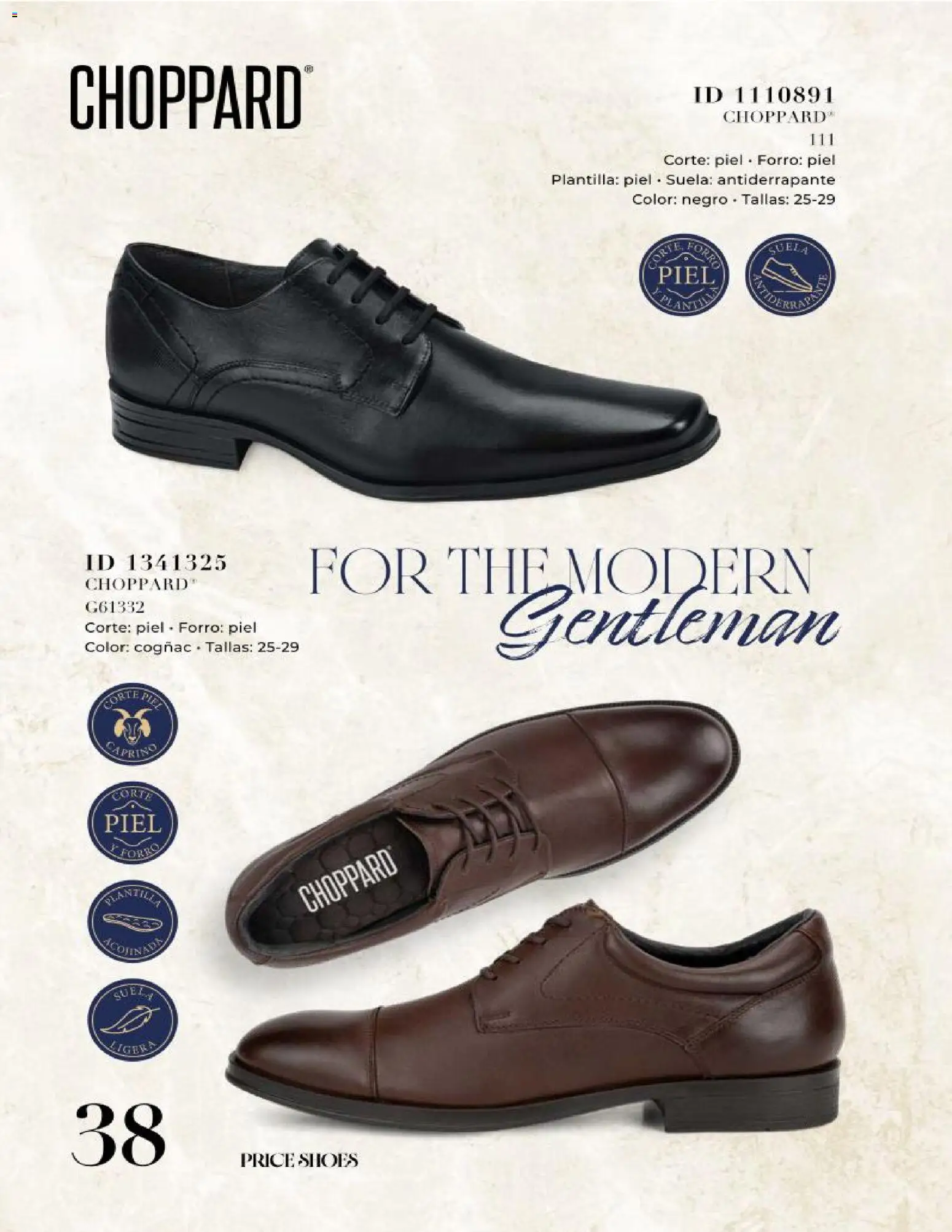 Nuevas ofertas de Price Shoes válidas en toda la República Mexicana desde el 25/06/2026. ¡Encuentra las mejores ofertas en Price Shoes catálogo Caballeros Mini! | Página: 38