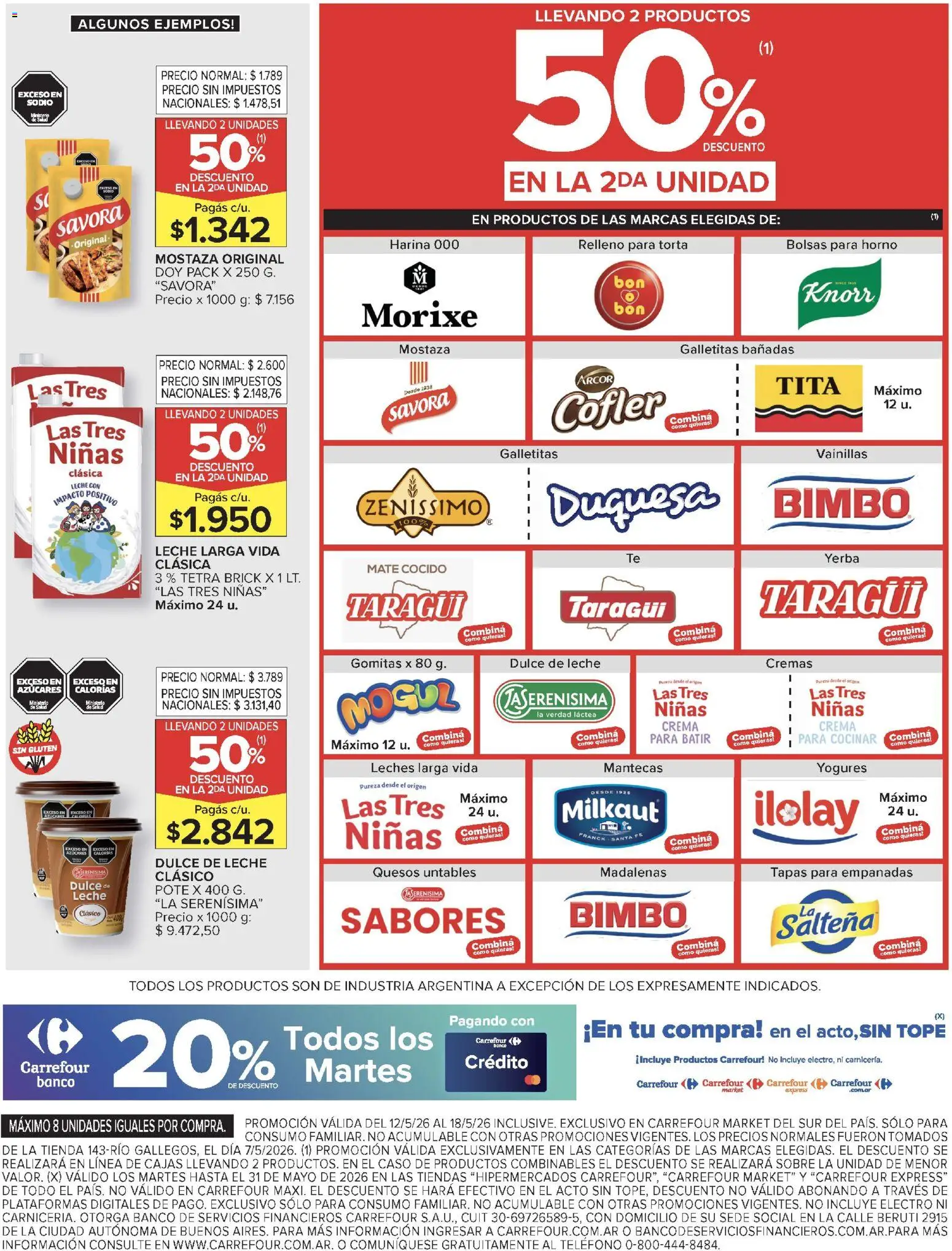 Carrefour Market catálogo │ válido desde el 12.05.2026 | Página: 5 | Productos: Teléfono, Mostaza, Torta, Leche