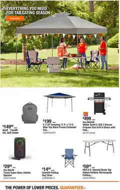 Preview of Home Depot weekly ads valid from 09/10/2026 | Page: 7 | Products: Chair, Bag, Speaker, Grill