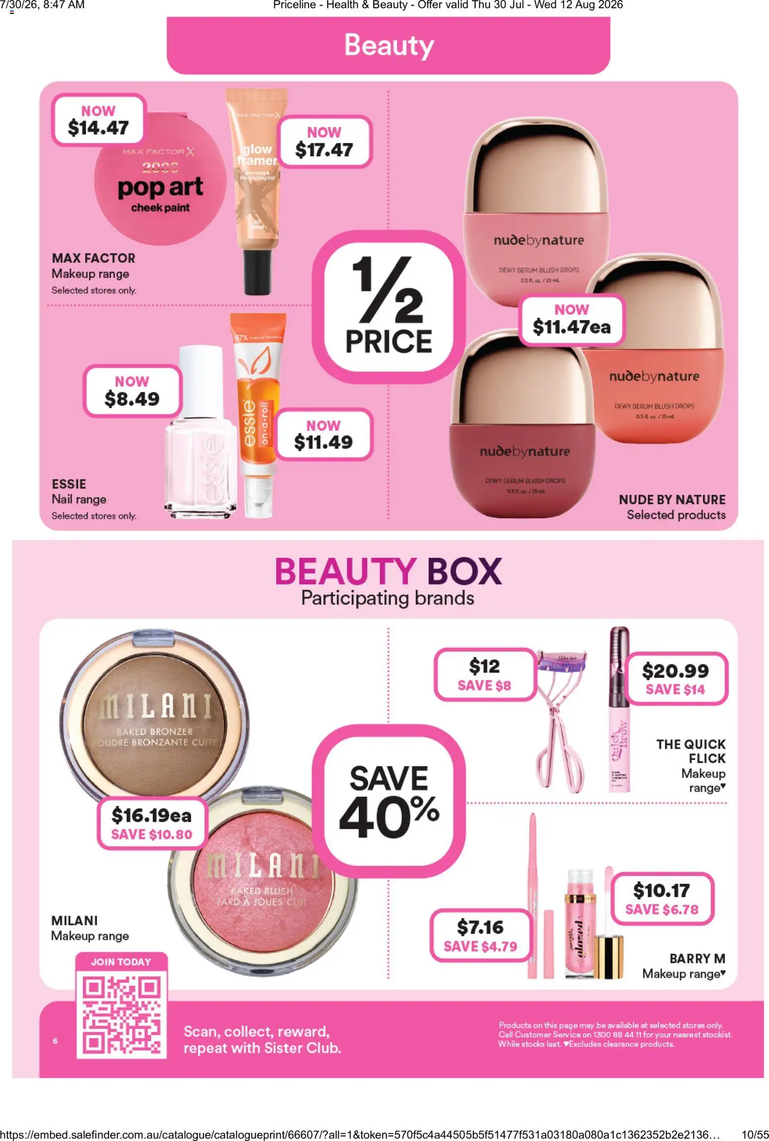 Priceline Pharmacy catalogue - valid from 30/07/2026 | Page: 5 | Products: Box, Bronzer, Blush, Makeup