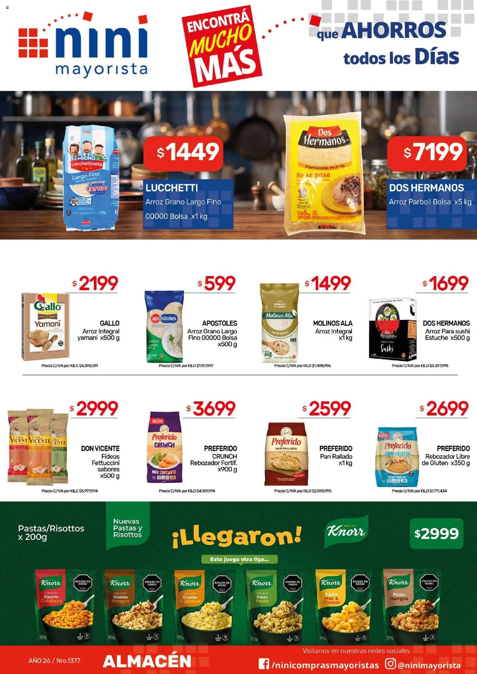 NINI Mayorista catálogo │ válido desde el 14/09/2026 | Página: 25 | Productos: Especialidades, Pesto, Sushi, Arroz