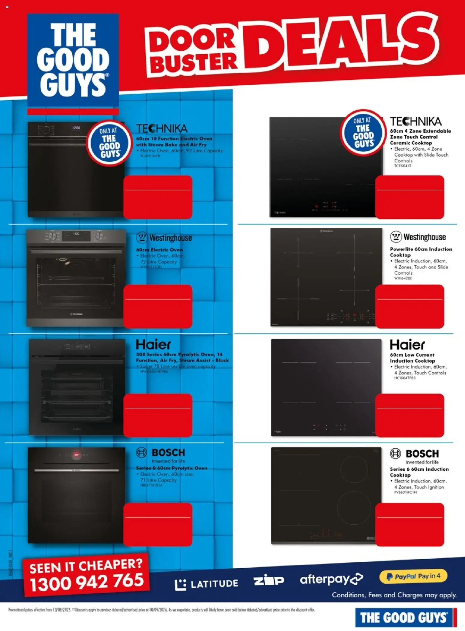 The Good Guys catalogue - valid from 10/09/2026 | Page: 5 | Products: Door, Oven, Cooktop