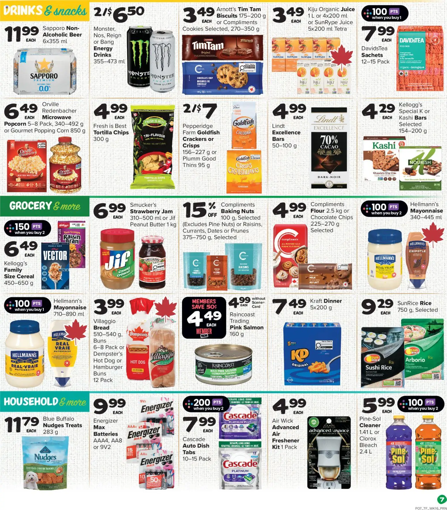 Thrifty Foods flyer valid from Aug 13, 2026 | Page: 8 | Products: Flour, Raisins, Sachets, Spread