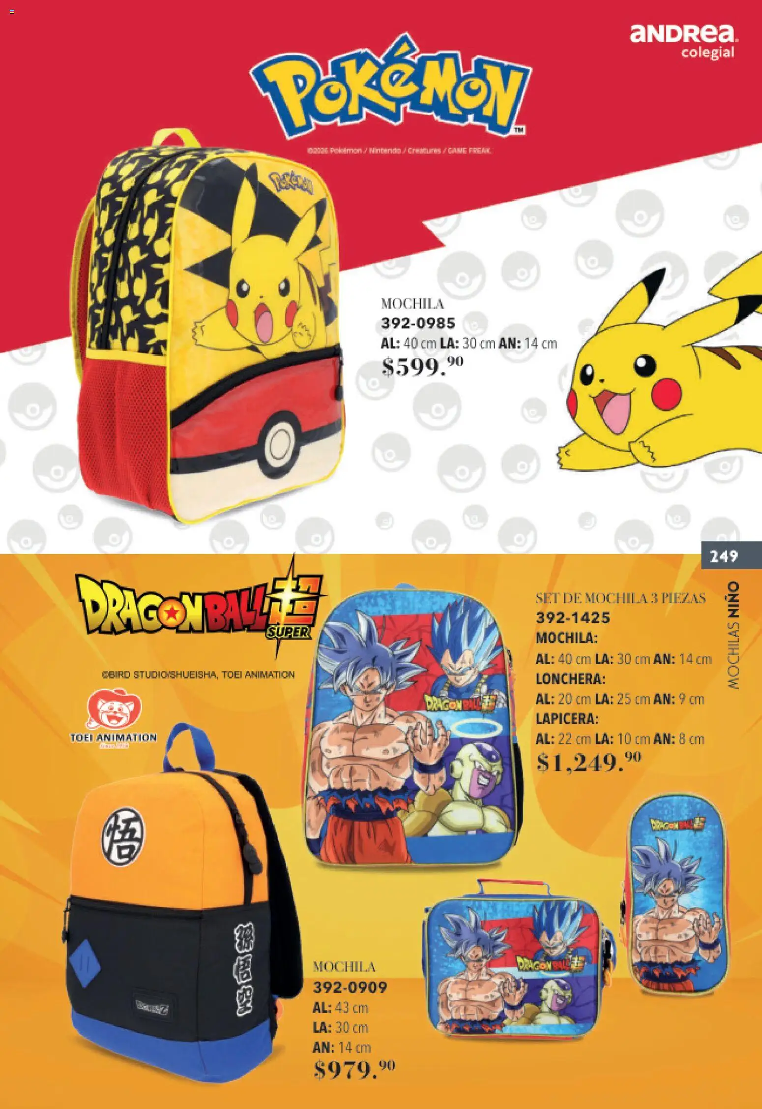 Nuevas ofertas de Andrea válidas en toda la República Mexicana desde el 23/05/2026. ¡Encuentra las mejores ofertas en Andrea catálogo Colegial! | Página: 249 | Productos: Mochila
