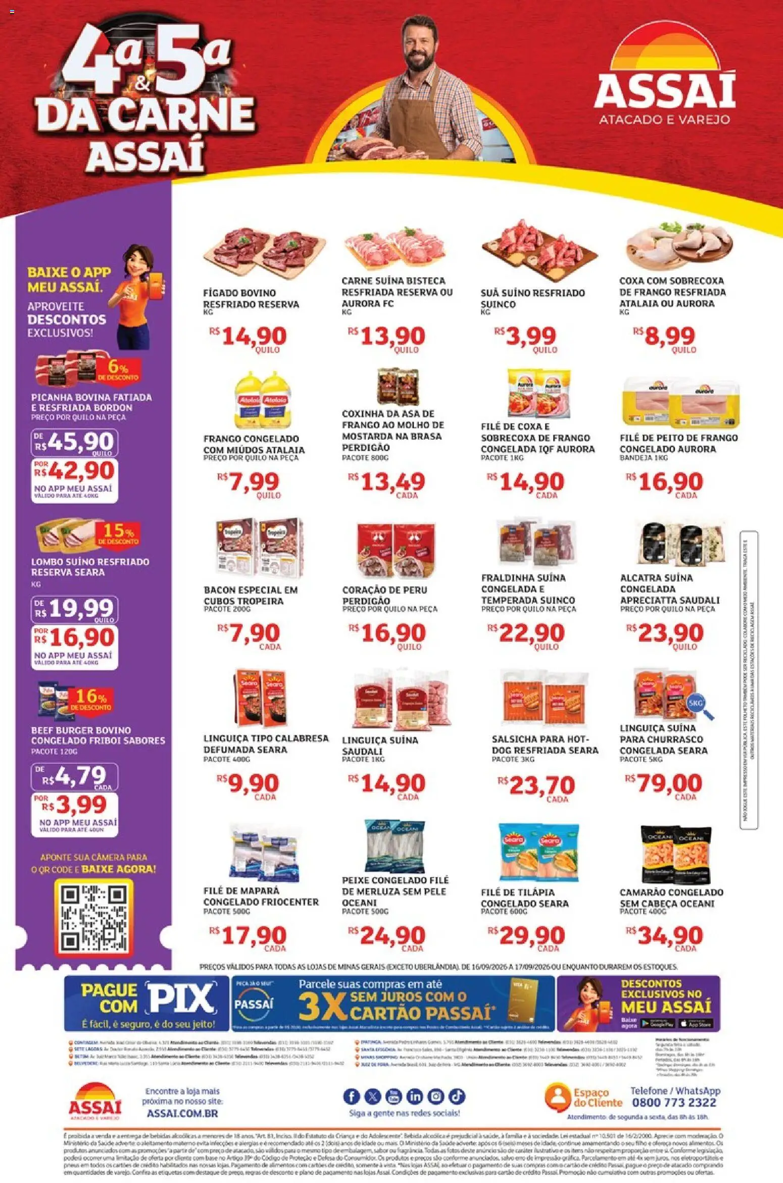 Assaí Atacadista Folheto - válido de 16/09/2026 | Página: 2 | Produtos: Lombo, Bebida, Fígado, Filé de tilápia
