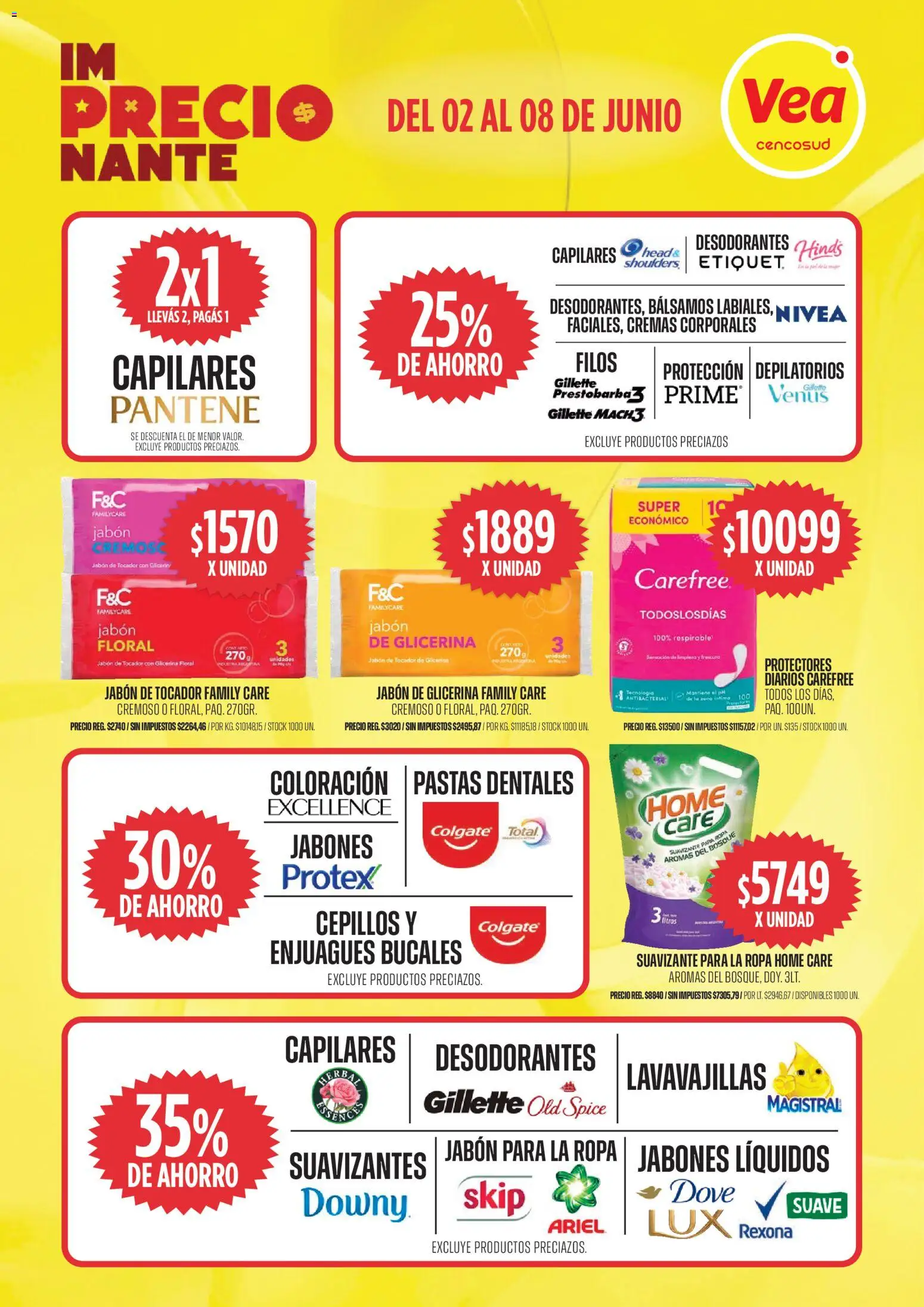 Vea - Oferta imPRECIOnante │ válido desde el 02.06.2026 | Página: 8 | Productos: Lavavajillas, Jabón, Ropa, Suavizante