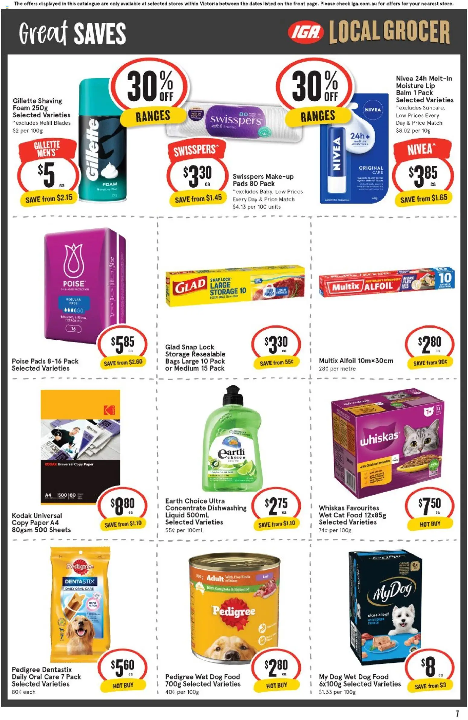 IGA catalogue - valid from 08/07/2026 | Page: 8 | Products: Makeup, Meat, Dog food